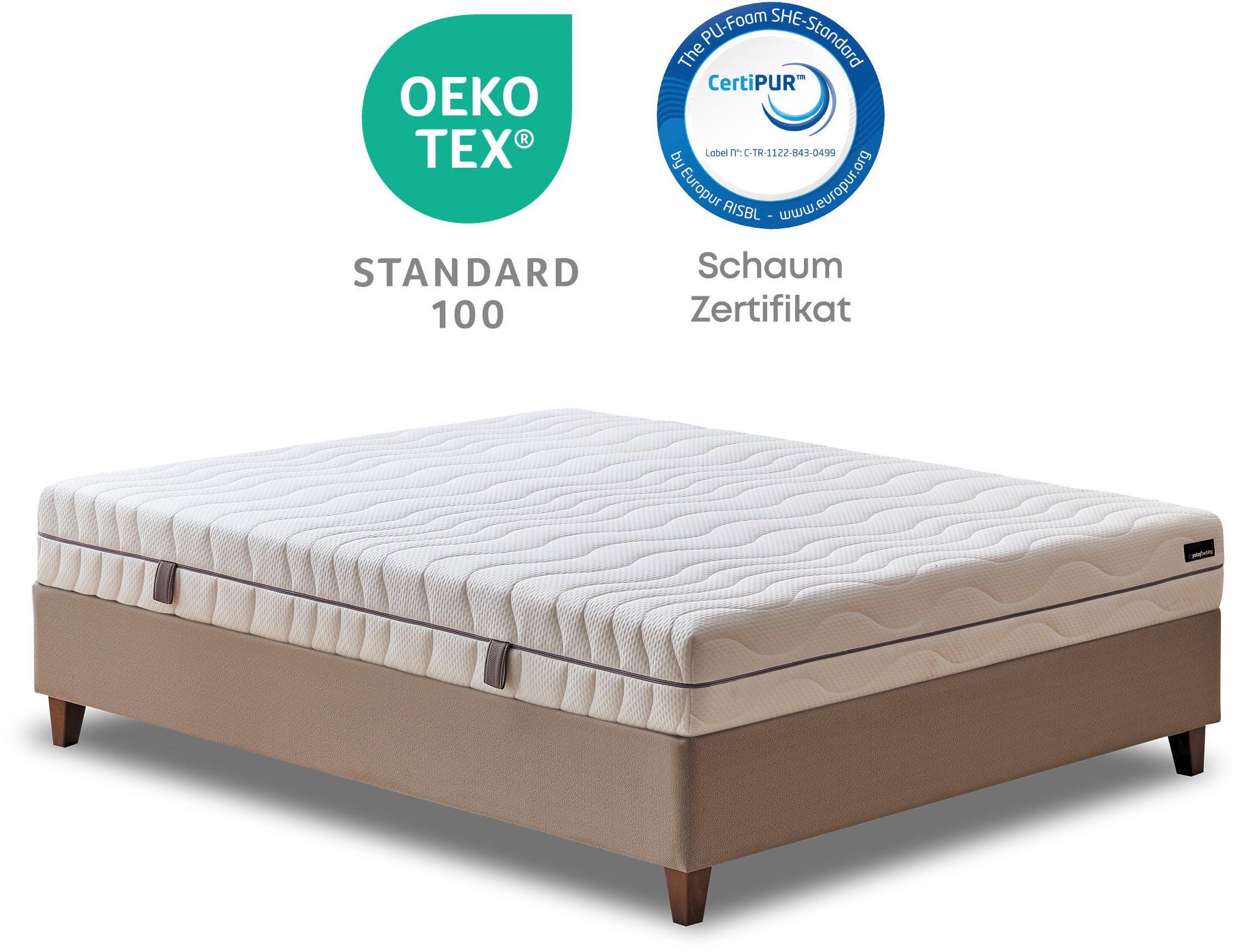 Komfortschaummatratze Royal Comfort 7, Matratze 90x200, 140x 200 cm & weitere Größen, Yatas Bedding, 22 cm hoch, 7-Zonen, H2 / H3, wendbar, ergonomisch, atmungsaktiv