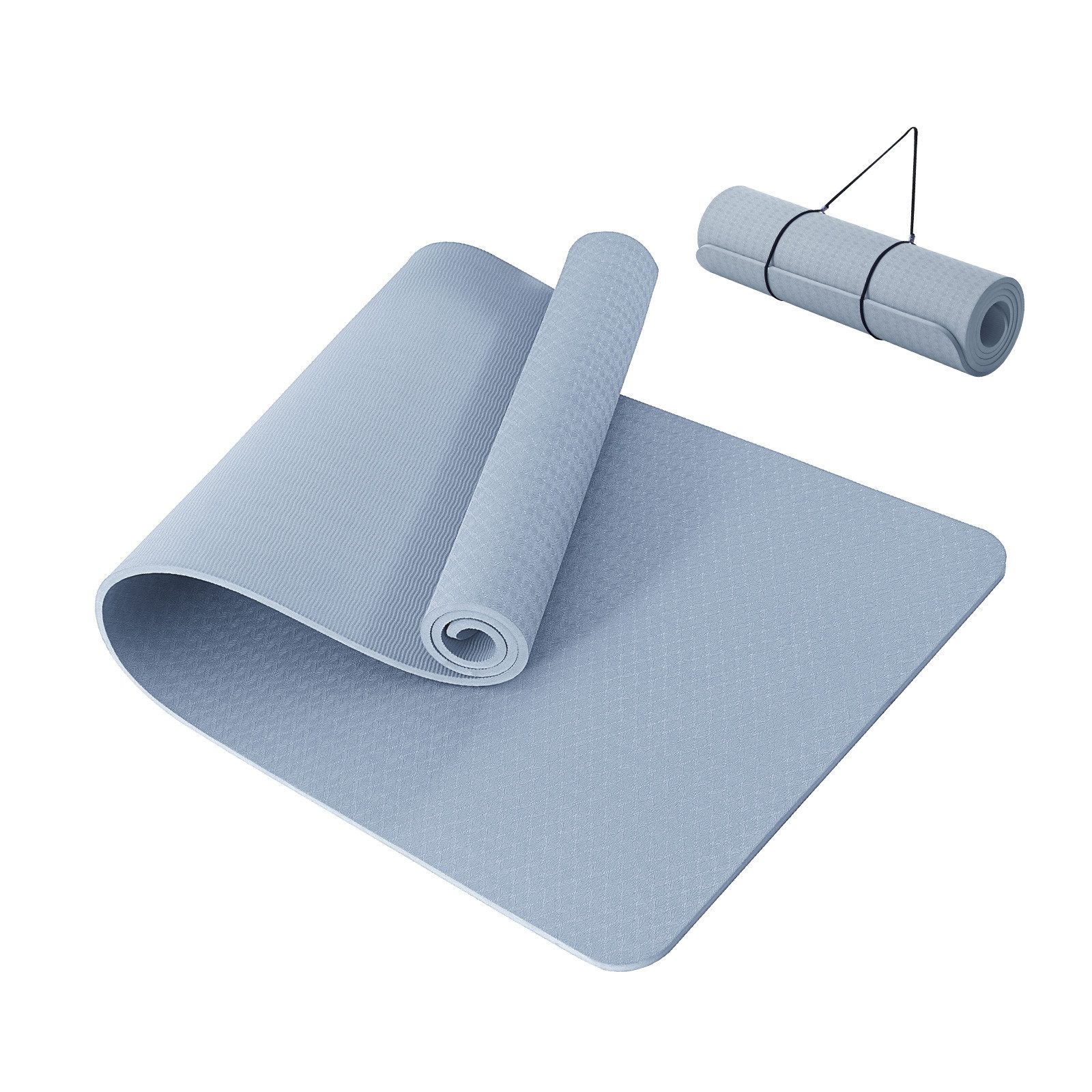 Yogamatte Gymnastikmatten mit Tragegurt – 10 mm dick, 183x61 cm