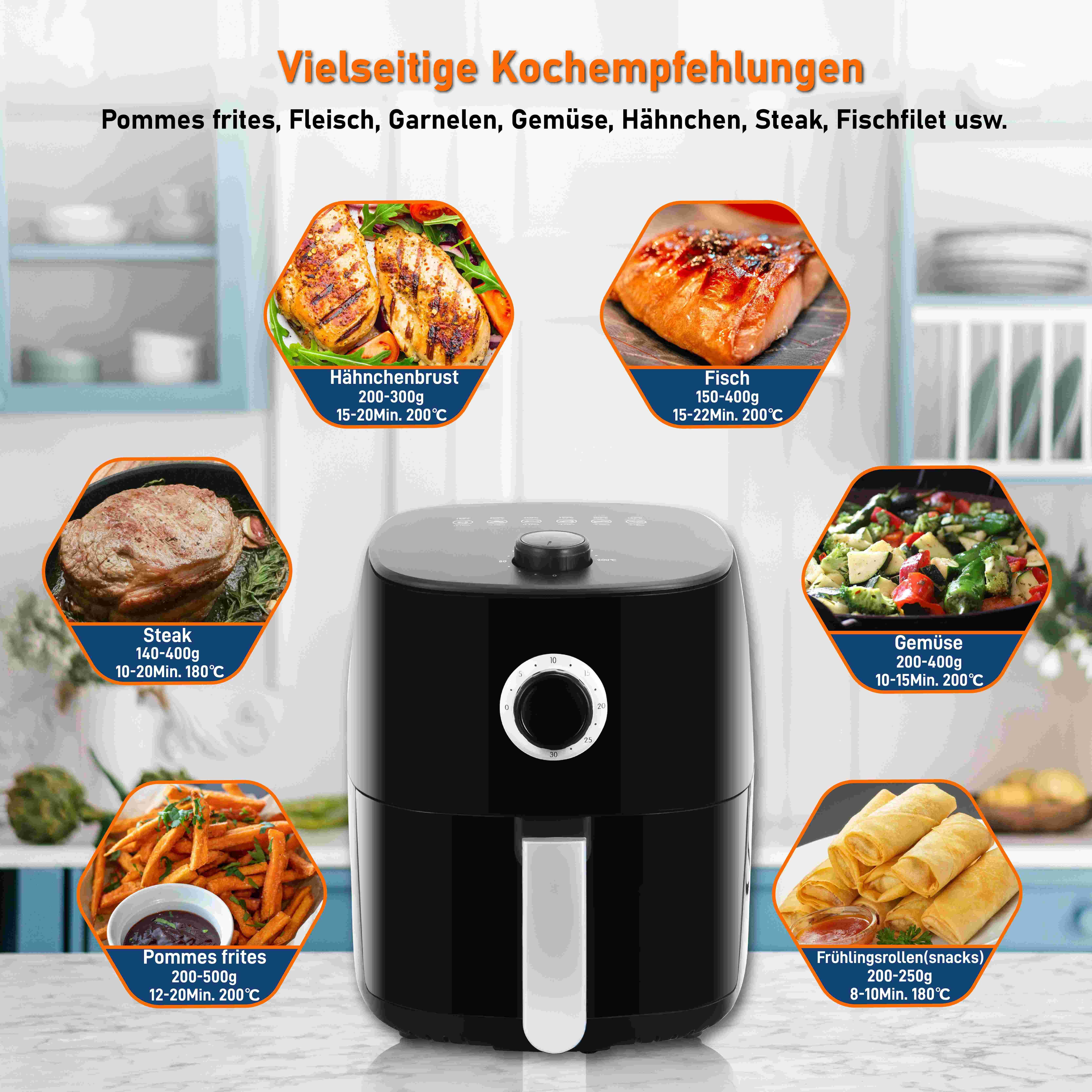 home trends Heißluftfritteuse, 1400,00 W