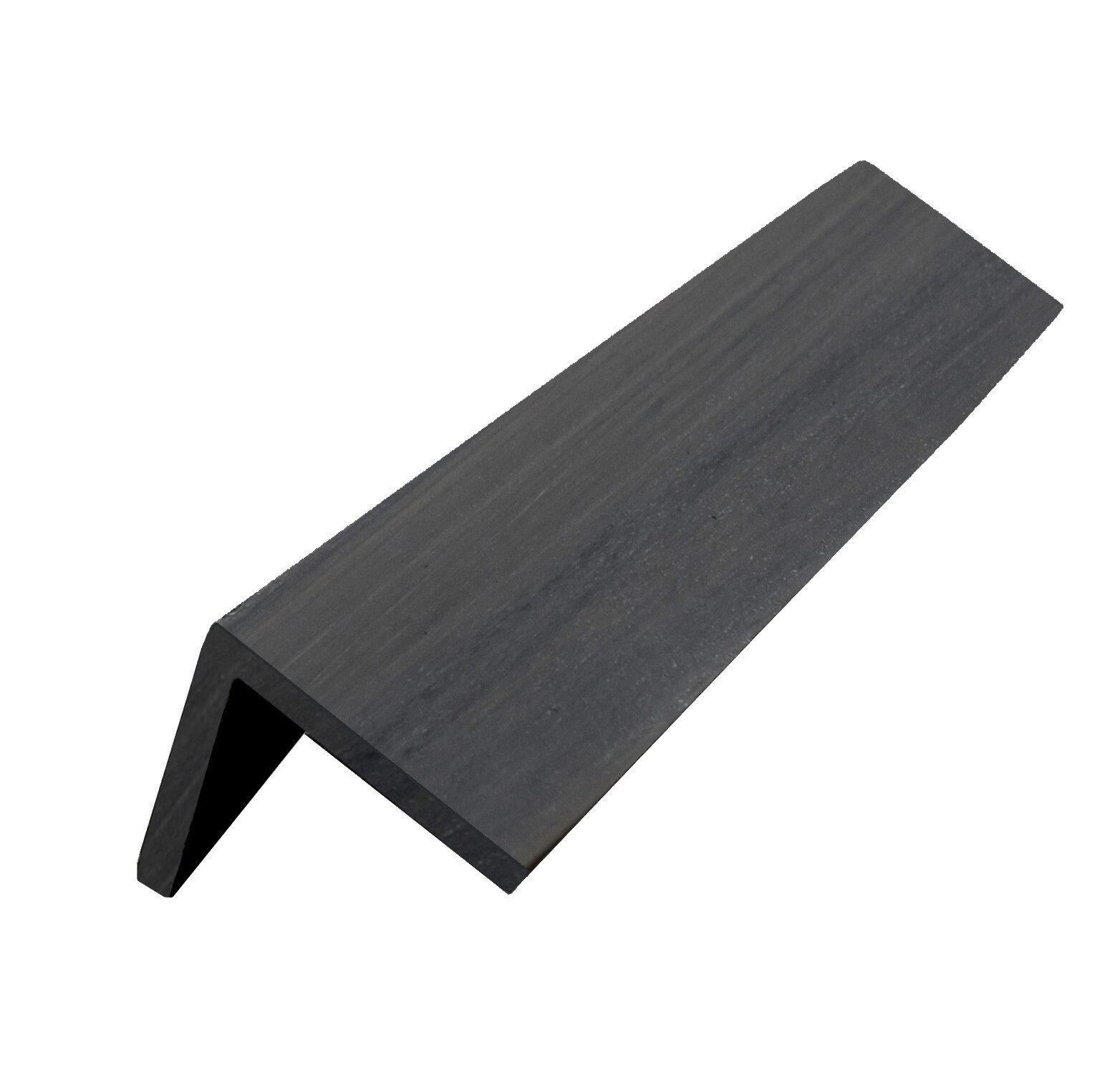 WPC Profi Terrassendielen MUSTER L Abschlussleiste 15 cm schwarz 50x50 mm, (Abschlussleiste, Musterstück 15 cm)