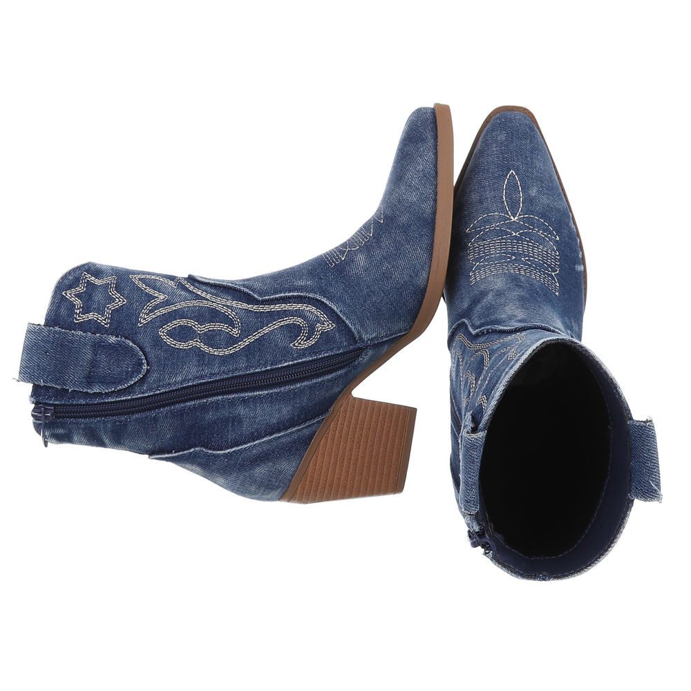 Ital-Design Damen Cowboyboots Western Westernstiefelette (88843776) Blockab günstig online kaufen