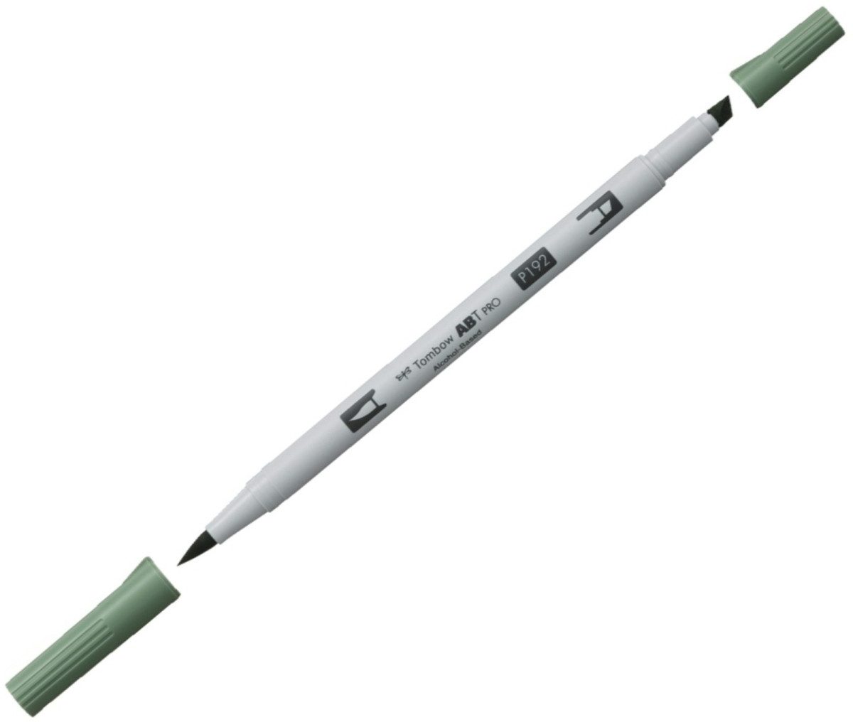 Filzstift Dual-Fasermaler ABT Pro Keilspitze/Pinselspitze Alkoholbasis asparagus