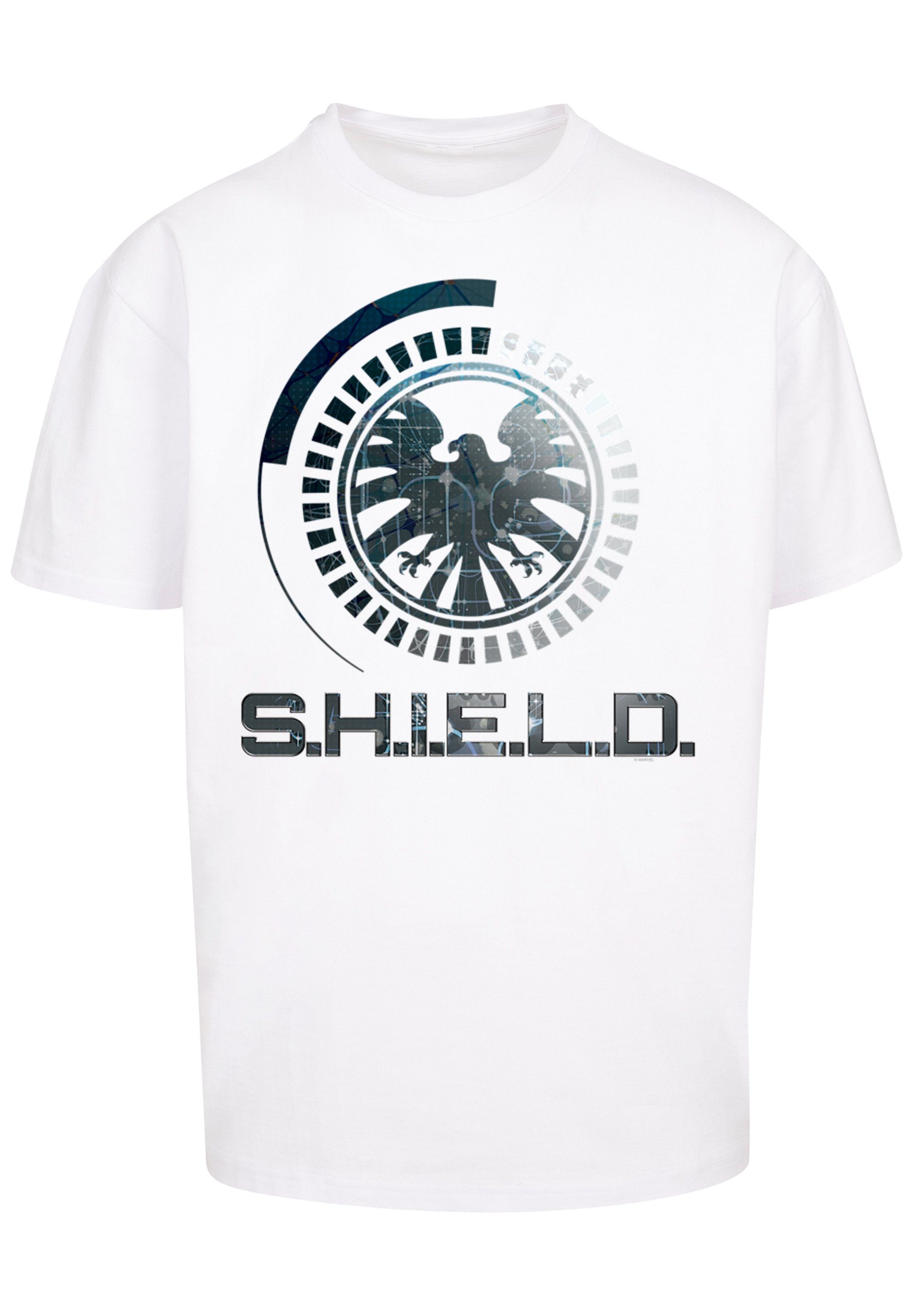 F4NT4STIC Kurzarmshirt Herren Marvel Avengers Shield Circuits with Heavy Oversize Tee (1-tlg) white | T-Shirts