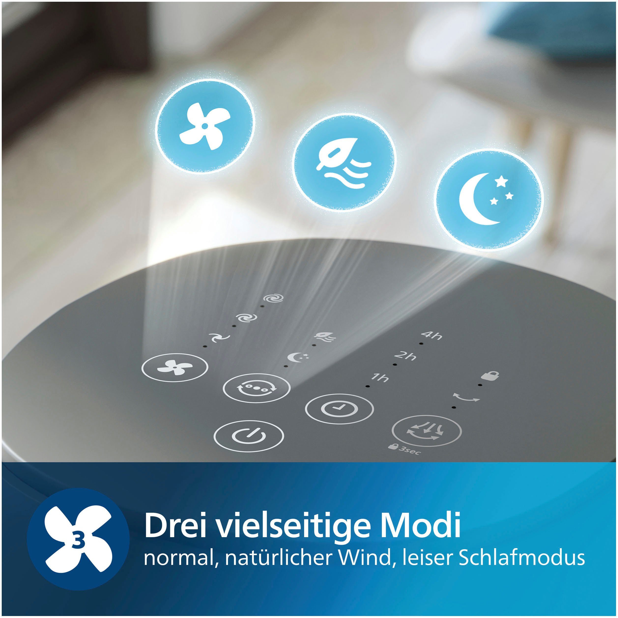 Philips Turmventilator CX5535/11, 3 Stufen, Höhe günstig online kaufen