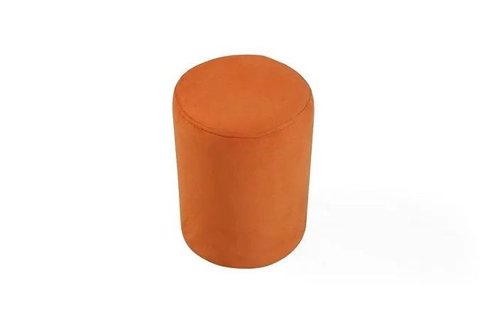 JVmoebel Pouf Textilhocker in lebhaftem Orange mit bequemer Polsterung (1-St., Hocker), Made in Europa