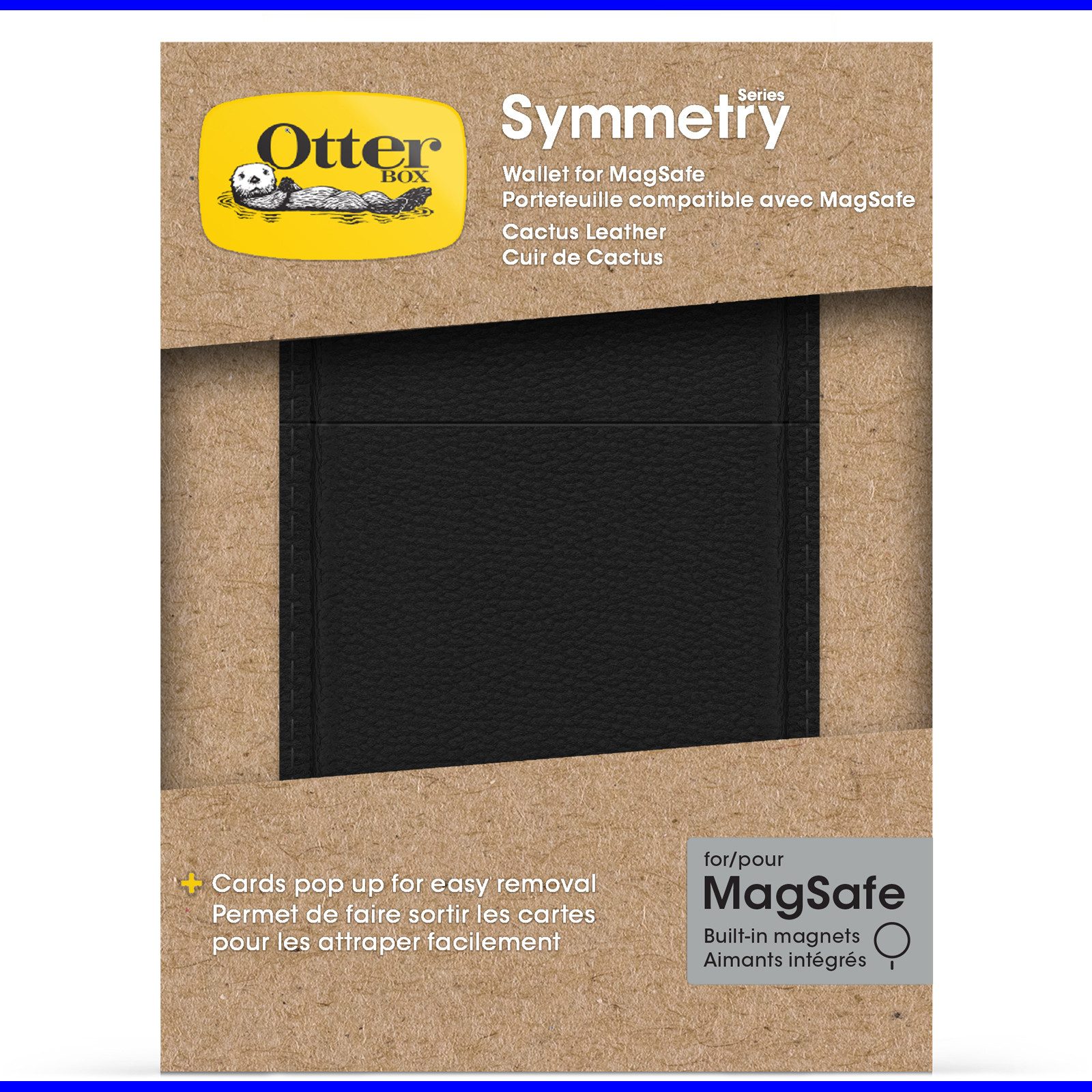 Otterbox Smartphonetasche Symmetry Cactus Leather MagSafe Wallet Vanta, flexibel, für zwei bis drei Karten
