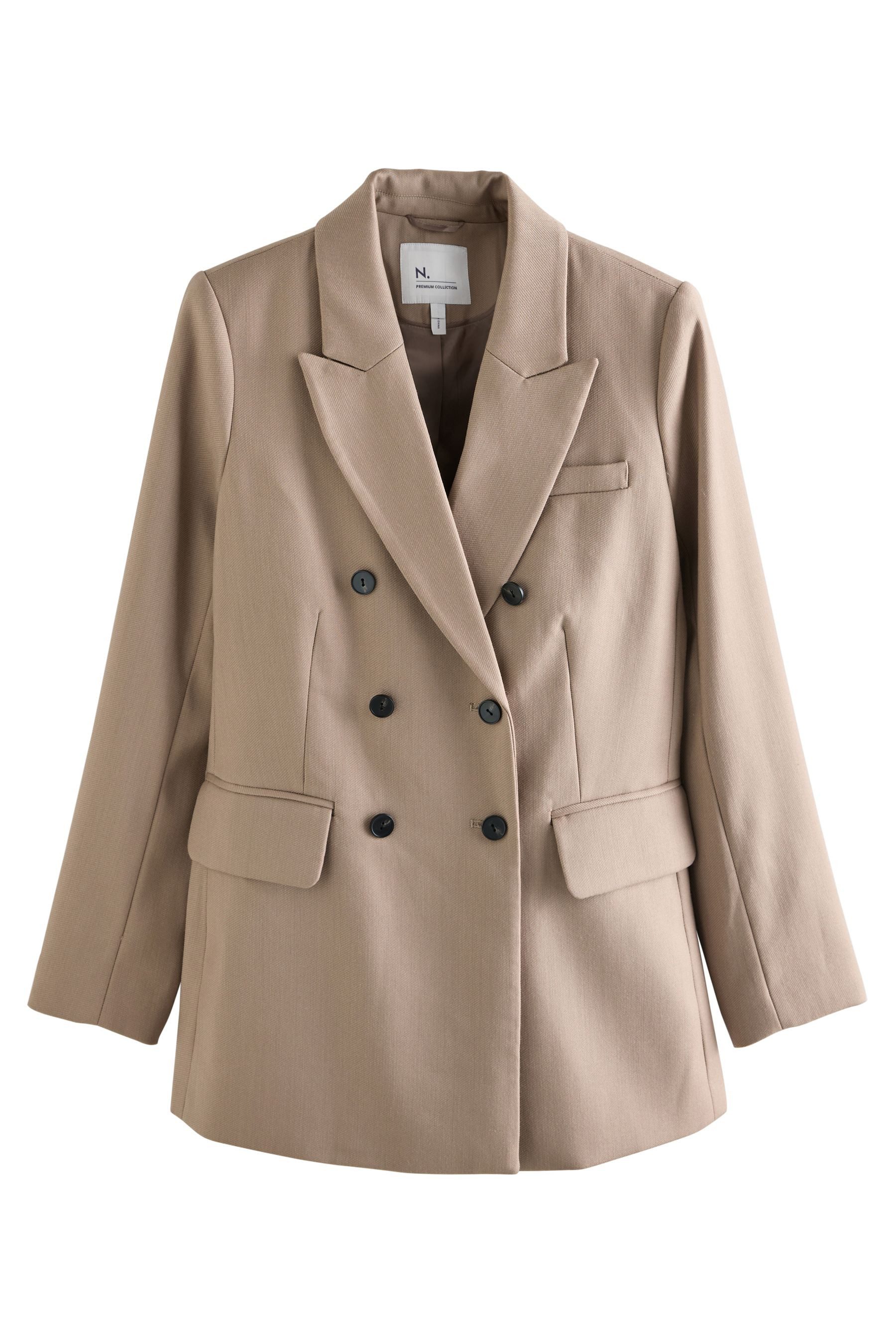 Jackenblazer Premium Twill-Blazer aus Wollgemisch