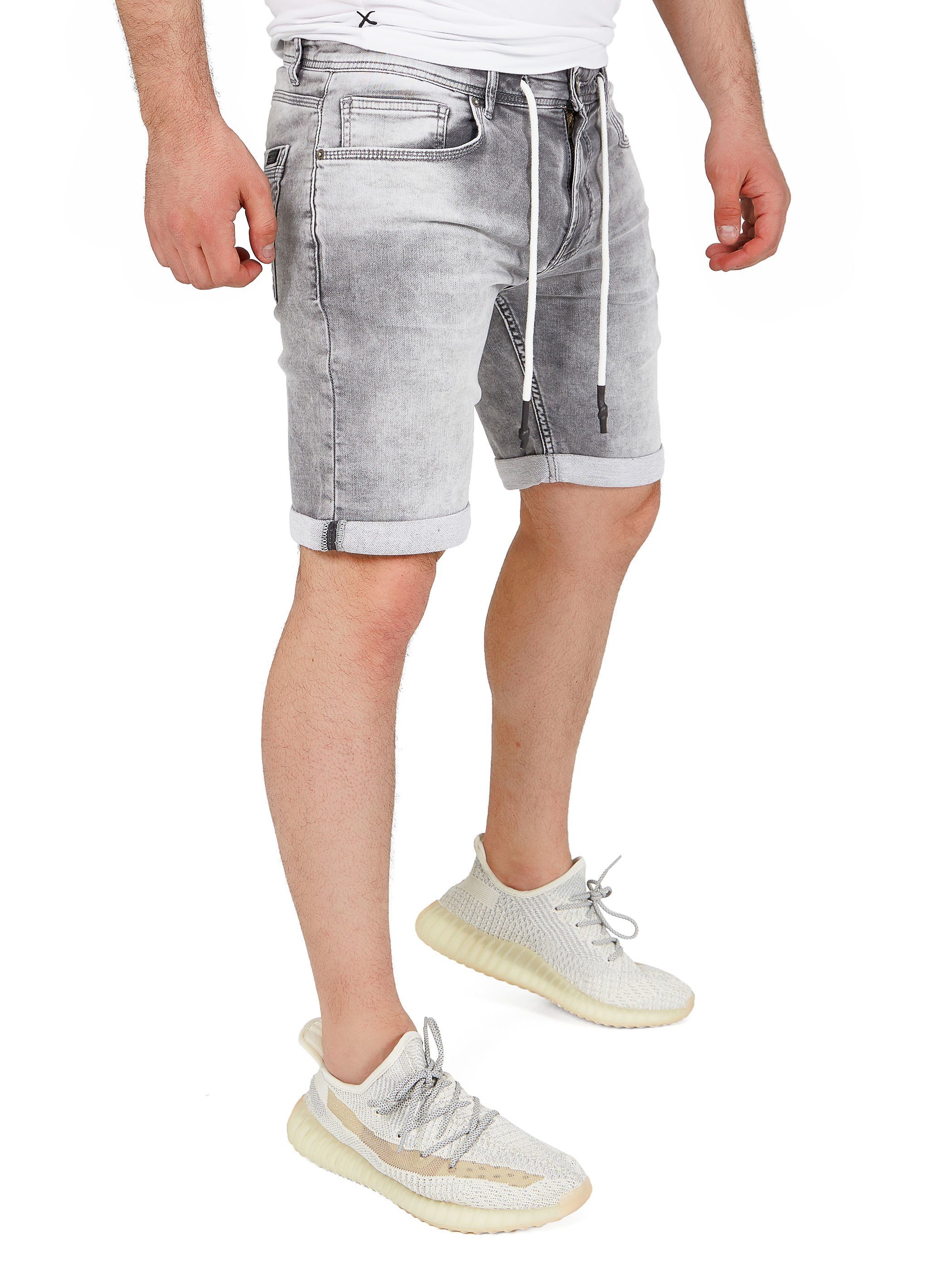 Yazubi Jeansshorts Henry lässige Sweatshorts mit Stretchanteil