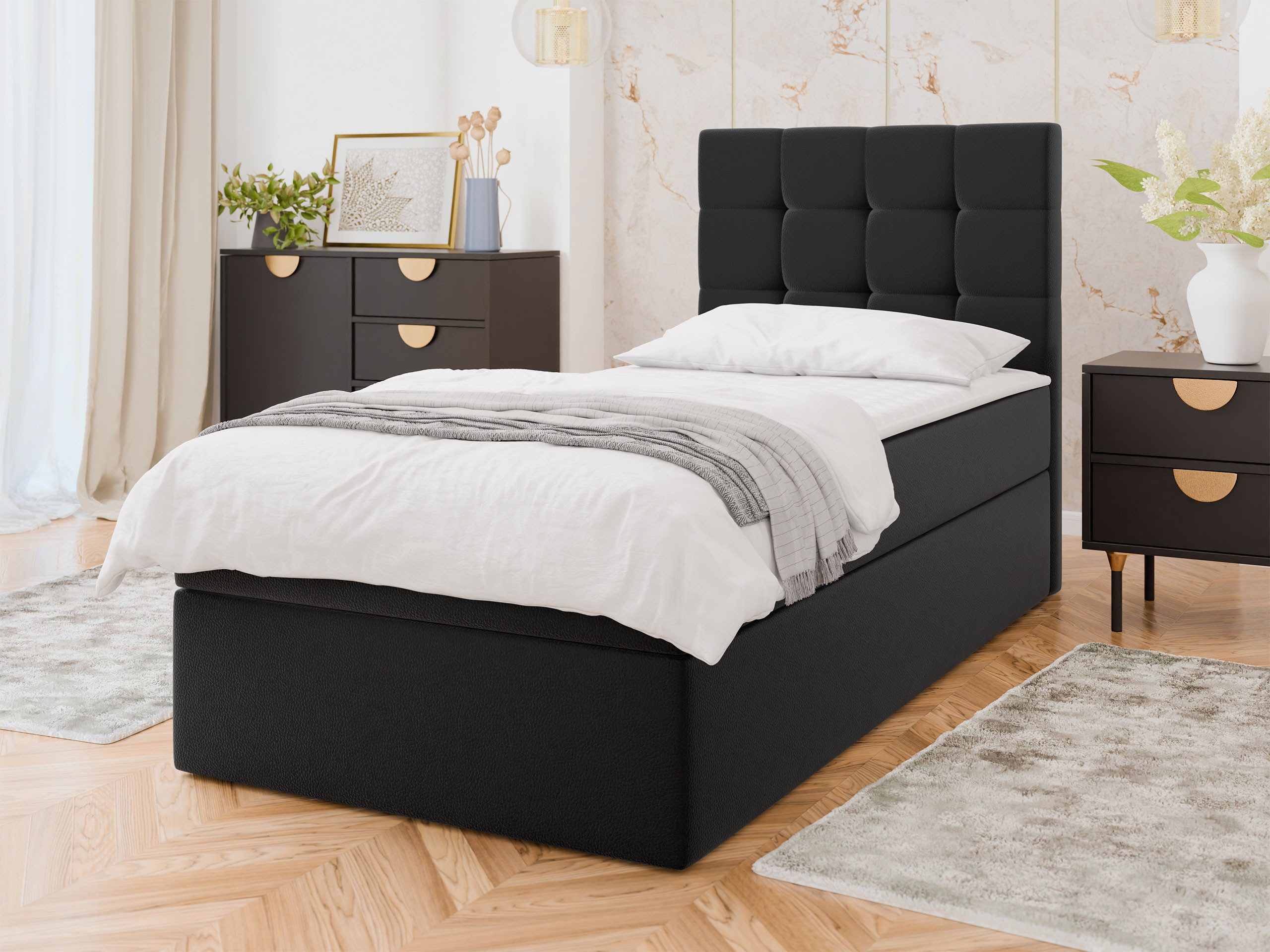 MIRJAN24 Boxspringbett Luanda Single (Bonell-Matratze und günstig online kaufen
