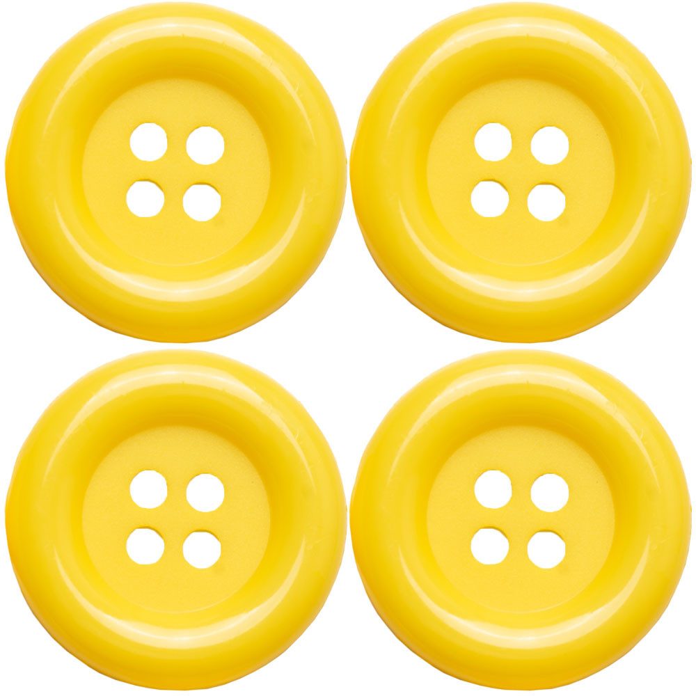 Goldschmidt Kostüme Kostüm XL-Knöpfe 5cm 4 Stk gelb