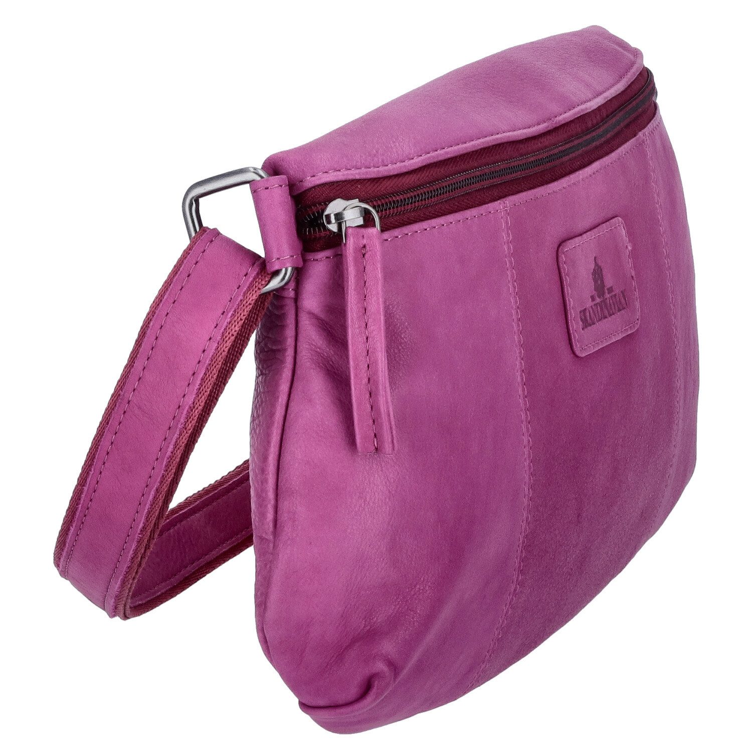 The Skandinavian Brand Umhängetasche The Skandinavian Brand Leder Crossbody Bag Purple (1-tlg)