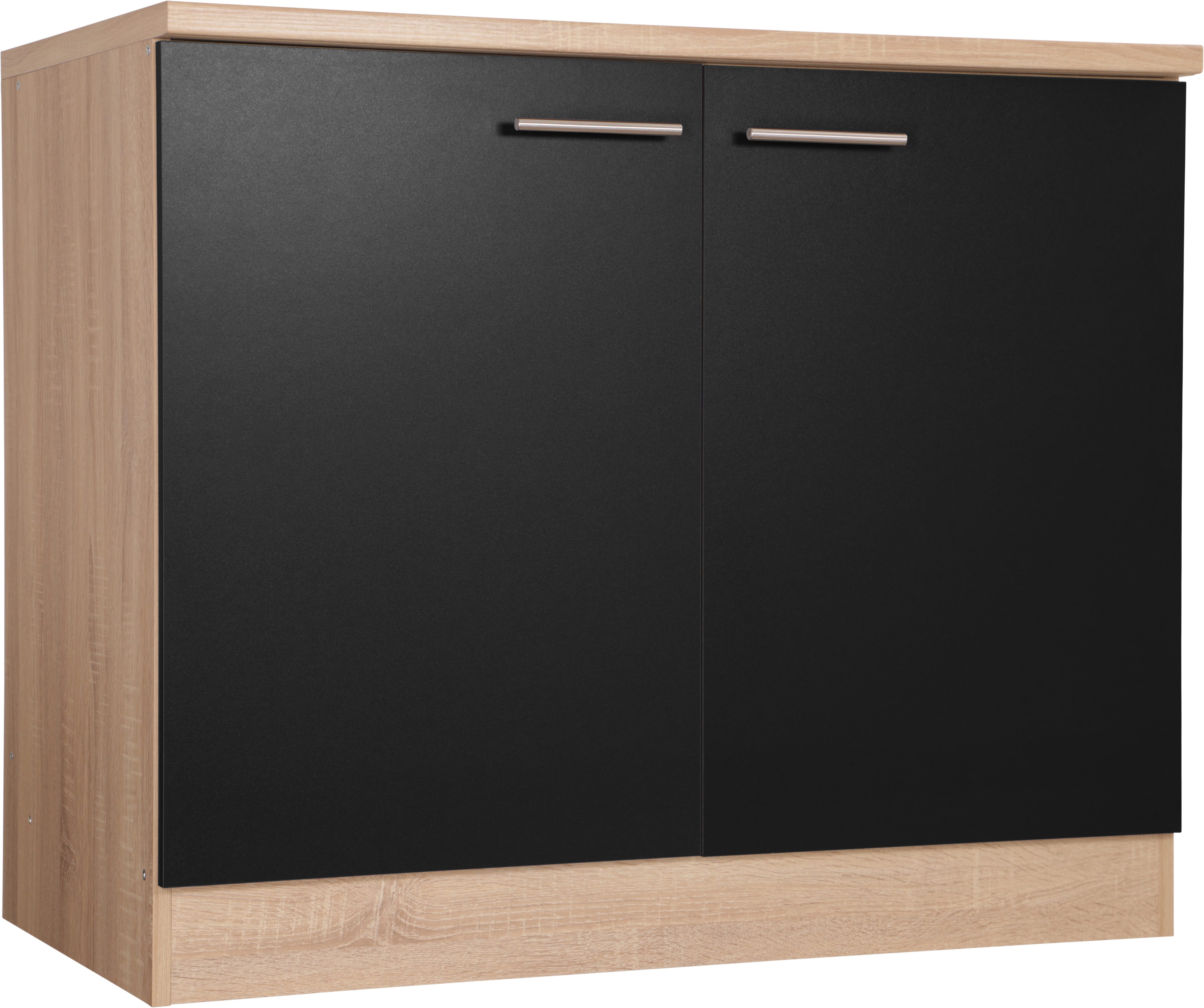 RESPEKTA Spülenschrank Merle Breite 100 cm, Soft-Close, Griffe aus Metall, 85 cm Arbeitshöhe