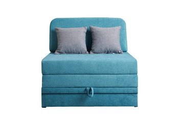 INOSIGN Schlafsofa Fantastico Plus Schlafsofa 92cm (Liegefläche 92/190cm), mit Bettkasten, Inklusive 1 Rücken- und 2 Zierkissen