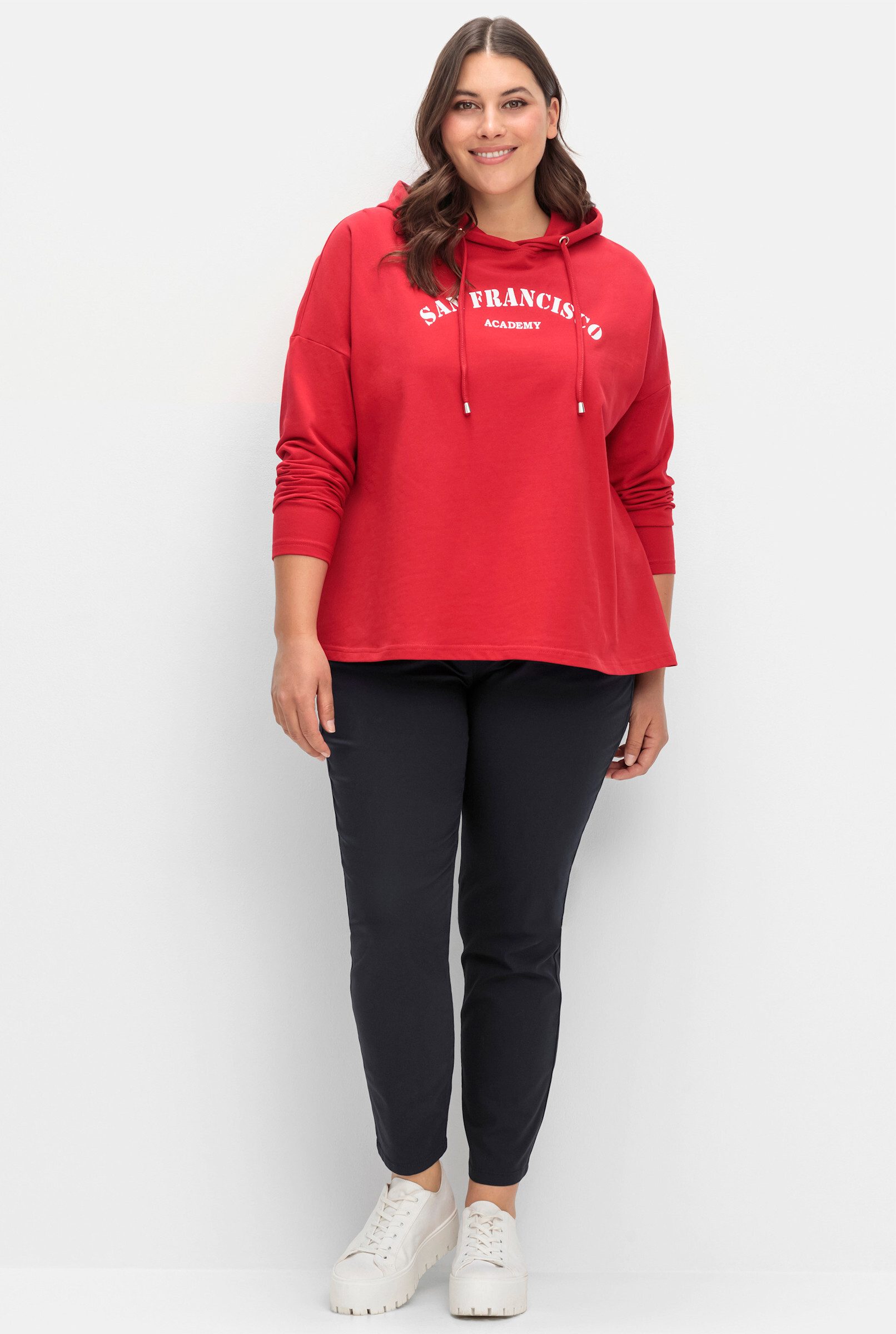 Sheego Jerseyhose 5-Pocket-Hose Innenbeinlänge ca. 77 günstig online kaufen