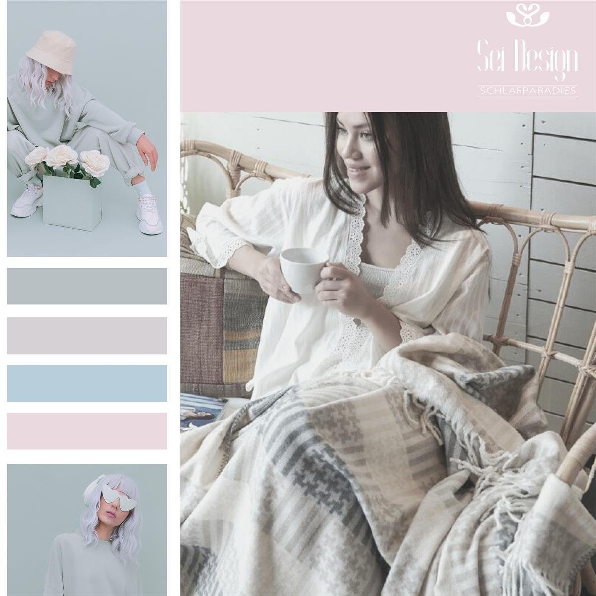 Plaid Kuscheldecke flauschig Sommerdecke Tagesdecke 150x200 cm, SEI Design, günstig online kaufen