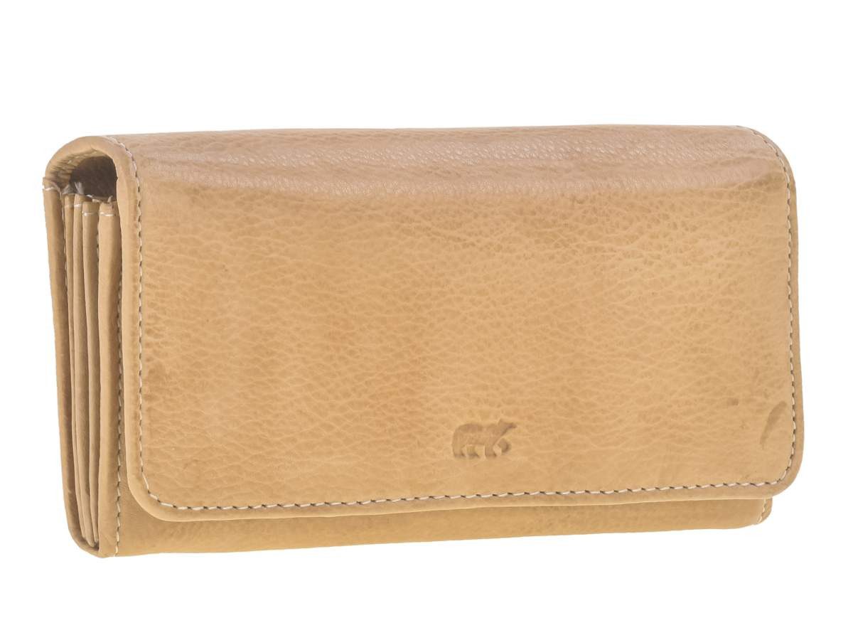 Bear Design Geldbörse Noor, Damenbörse, Portemonnaie, 12 Kartenfächer, 17x9cm, beige