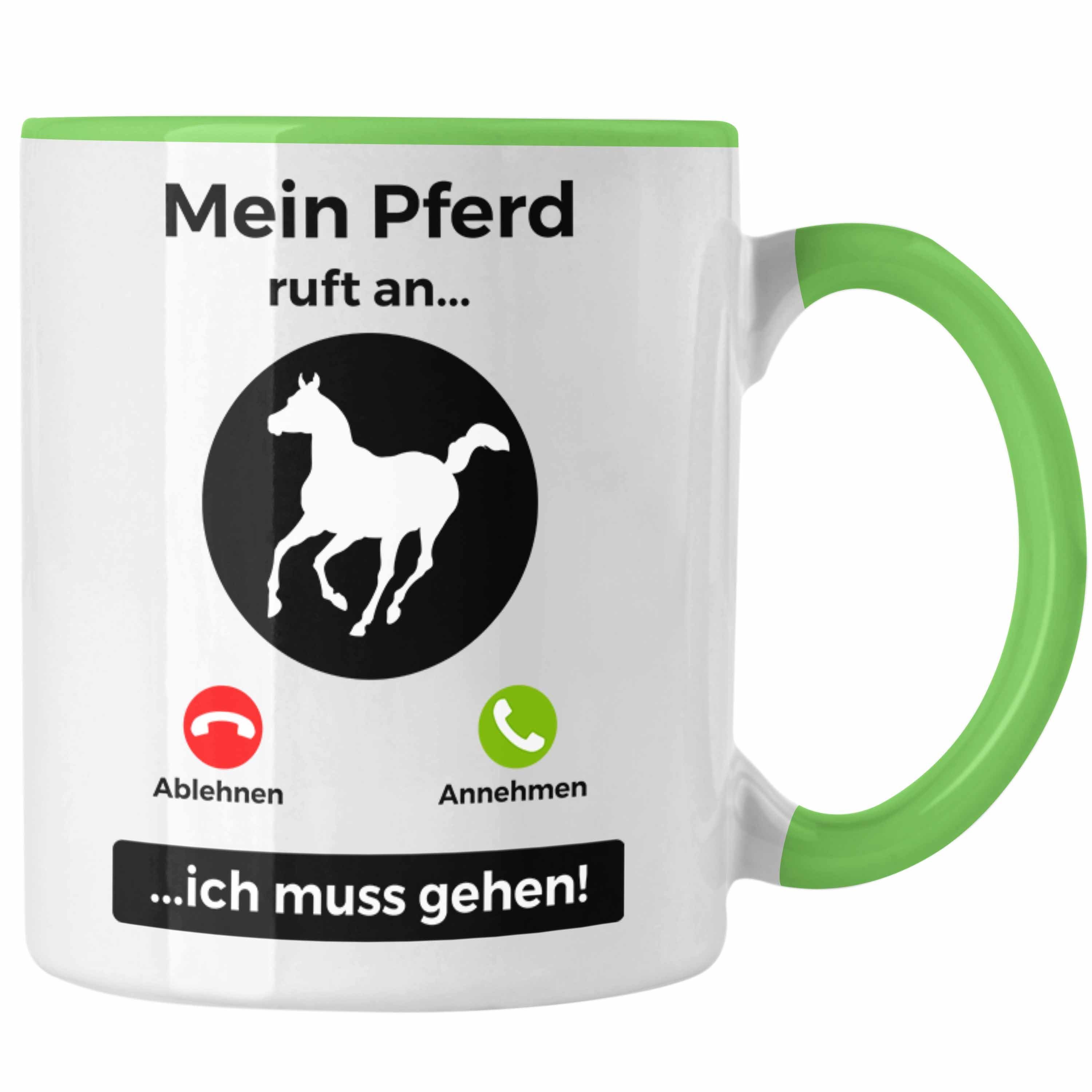 für Pferd Geschenke Trendation Grün Pferde Tasse Spruch Tasse Reiterin - Geschenk Kaffeetasse Pferdeflüsterer Mädchen Erwachsene Trendation Reiten