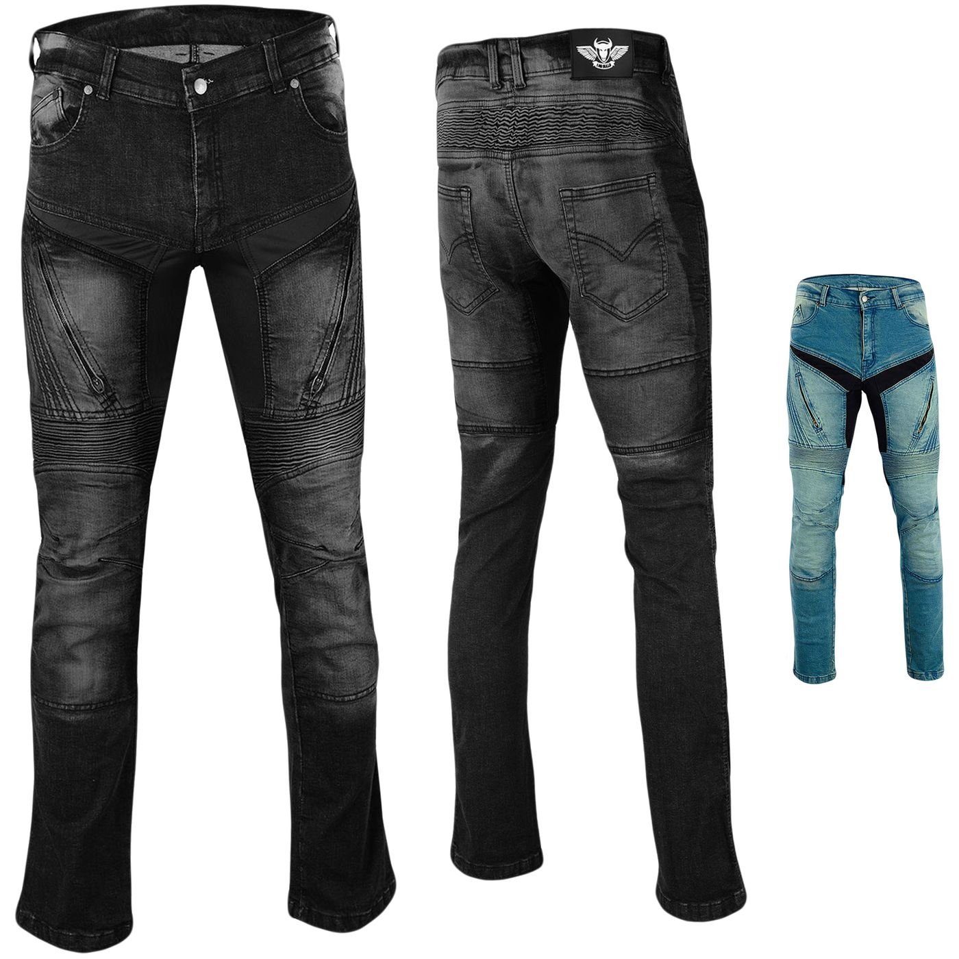 BULLDT Motorradhose JEANS-010 Damen (mit 4 abnehmbaren Protektoren) BULLDT Damen Джинси Gefüttert mit Aramid-Stoff