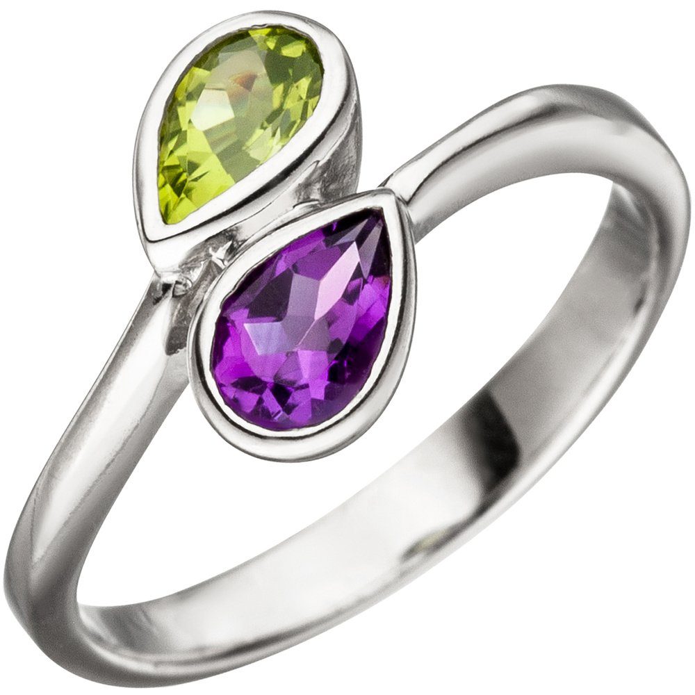 Schmuck Krone Silberring Damenring mit Amethyst günstig online kaufen