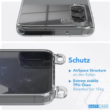 EAZY CASE Handykette Silikonhülle mit Kette für Samsung Galaxy S23 6,1 Zoll, Hülle mit Band 2in1 Handyband Etui Case mit Kordel Dunkelblau Navy