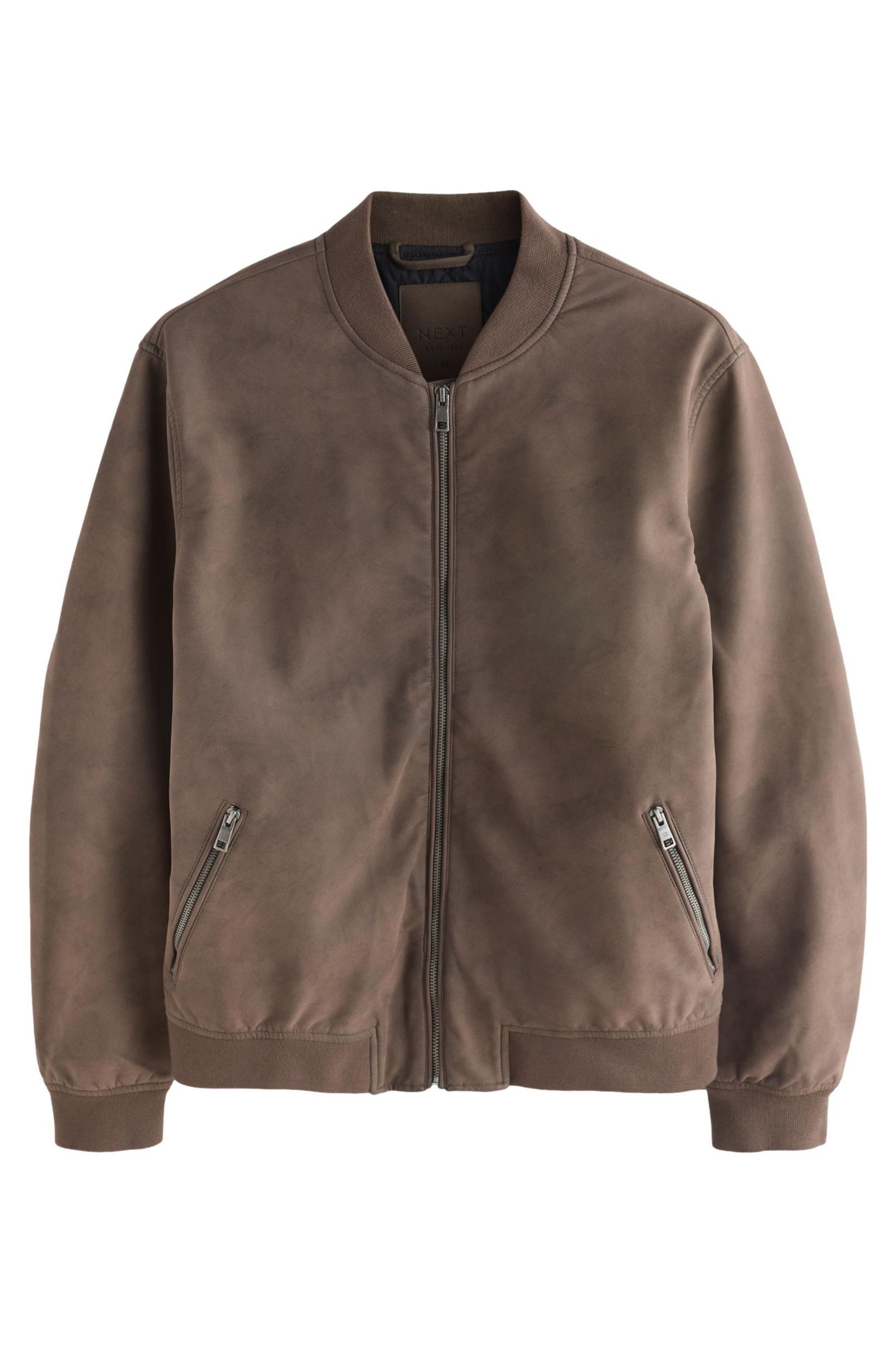 Next Bomberjacke Bomberjacke aus Nubukkunstleder (1-St)