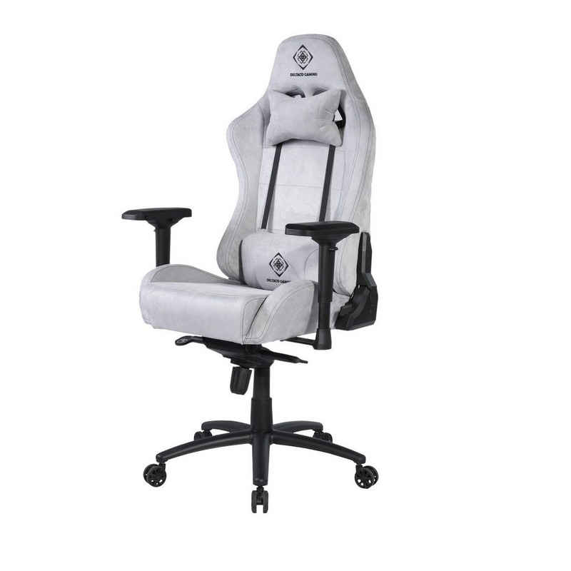 DELTACO Gaming-Stuhl DC440 Gaming-Stuhl Wildleder ergonomisch 5-Punkt hohe Rückenlehne (kein Set), inkl. 5 Jahre Herstellergarantie