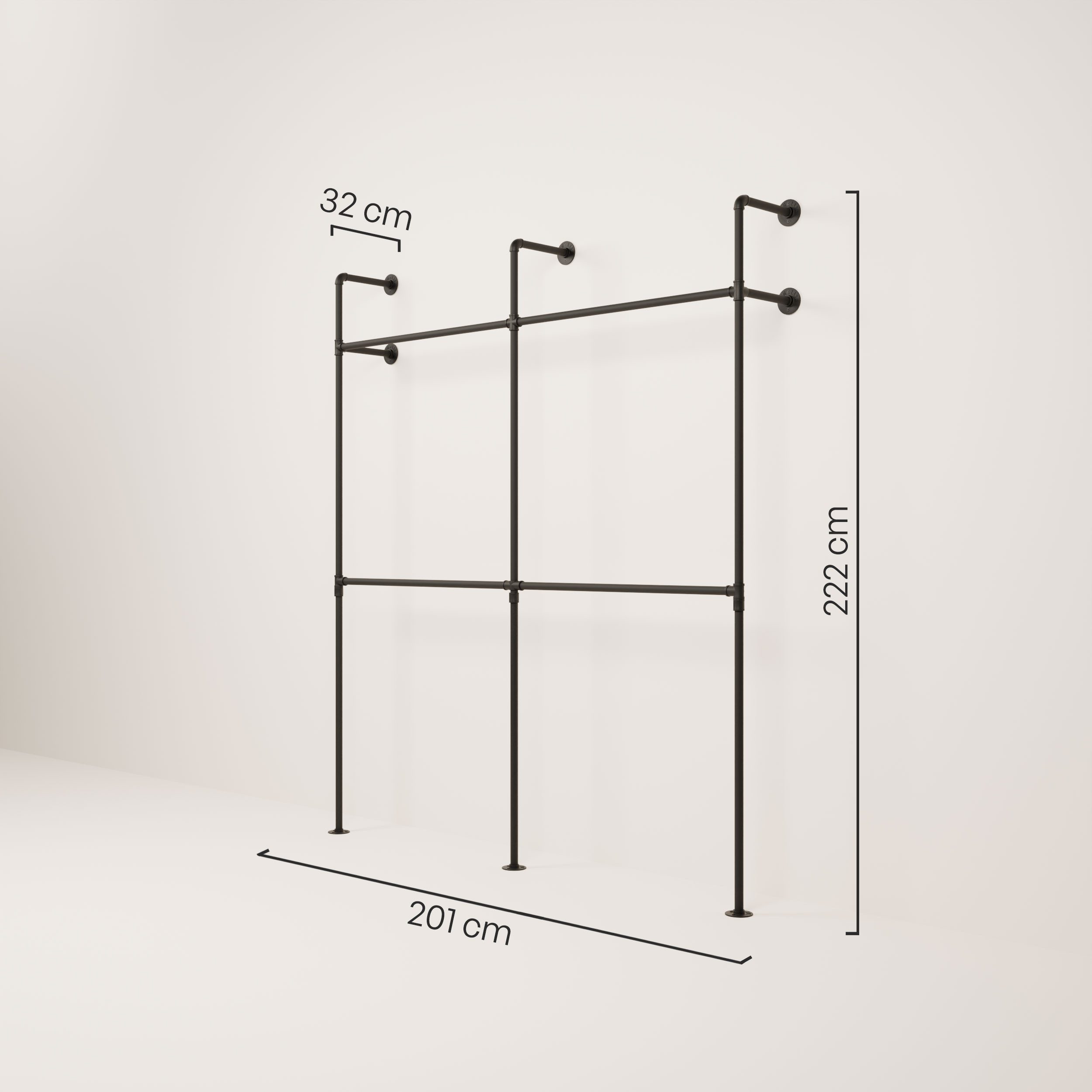 pamo. design Kleiderständer KIM DOUBLE Industrial günstig online kaufen