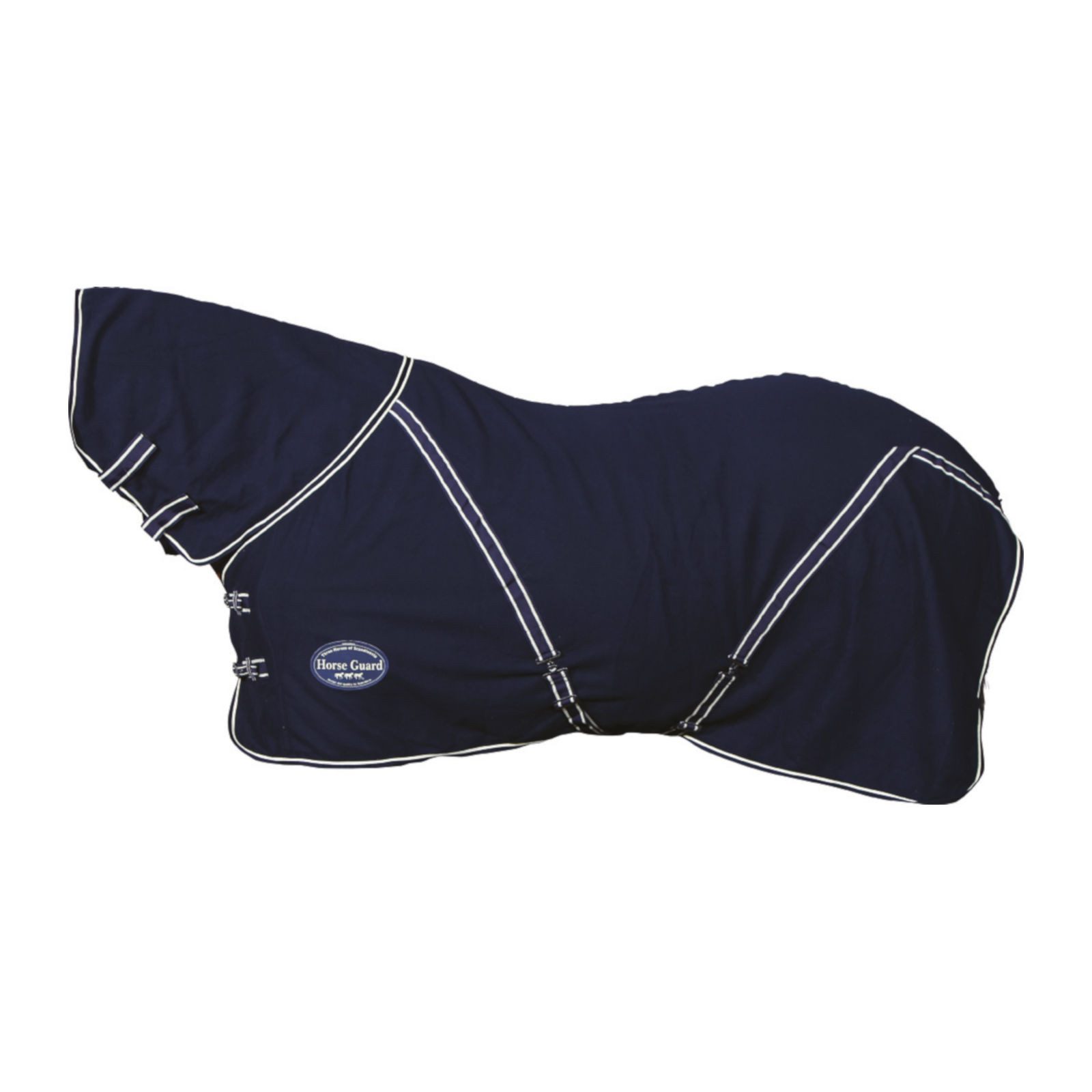 CATAGO Pferde-Abschwitzdecke Horse Guard Fleecedecke mit Halsteil, navy