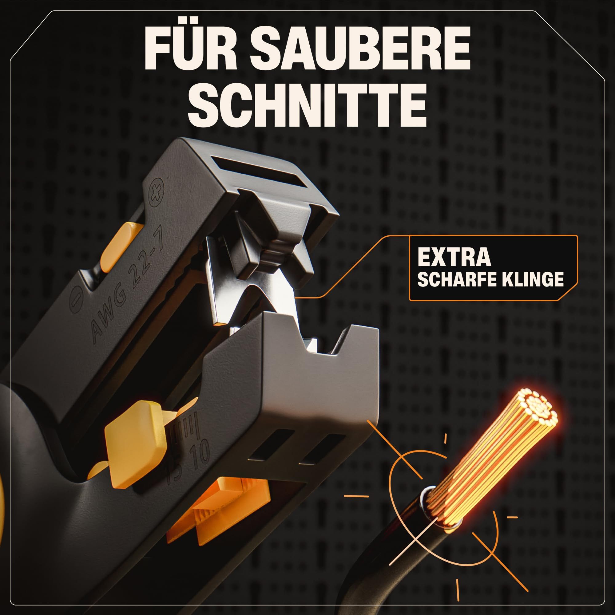 BAURIX Abisolierzange 0,5-6 mm², Hochpräziser Kabelmaßeinstellung & automatischem Absetzwerk, Abisolierwerkzeug – Kabel-Abisolierer – Elektrowerkzeug, Abisolierzange automatisch