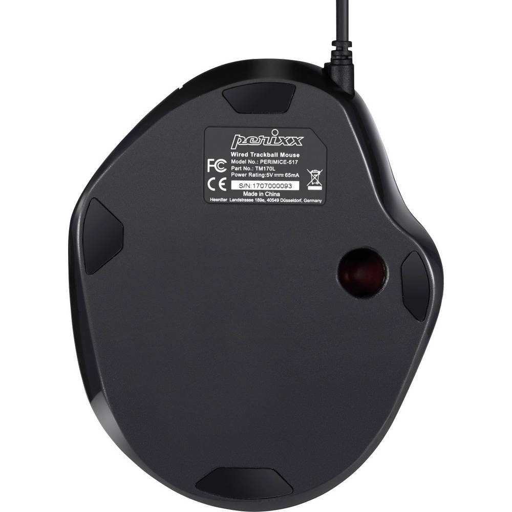 Perixx Ergonomische USB Trackball Maus 11567 Mäuse (Ergonomisch, Integrierter Trackball)