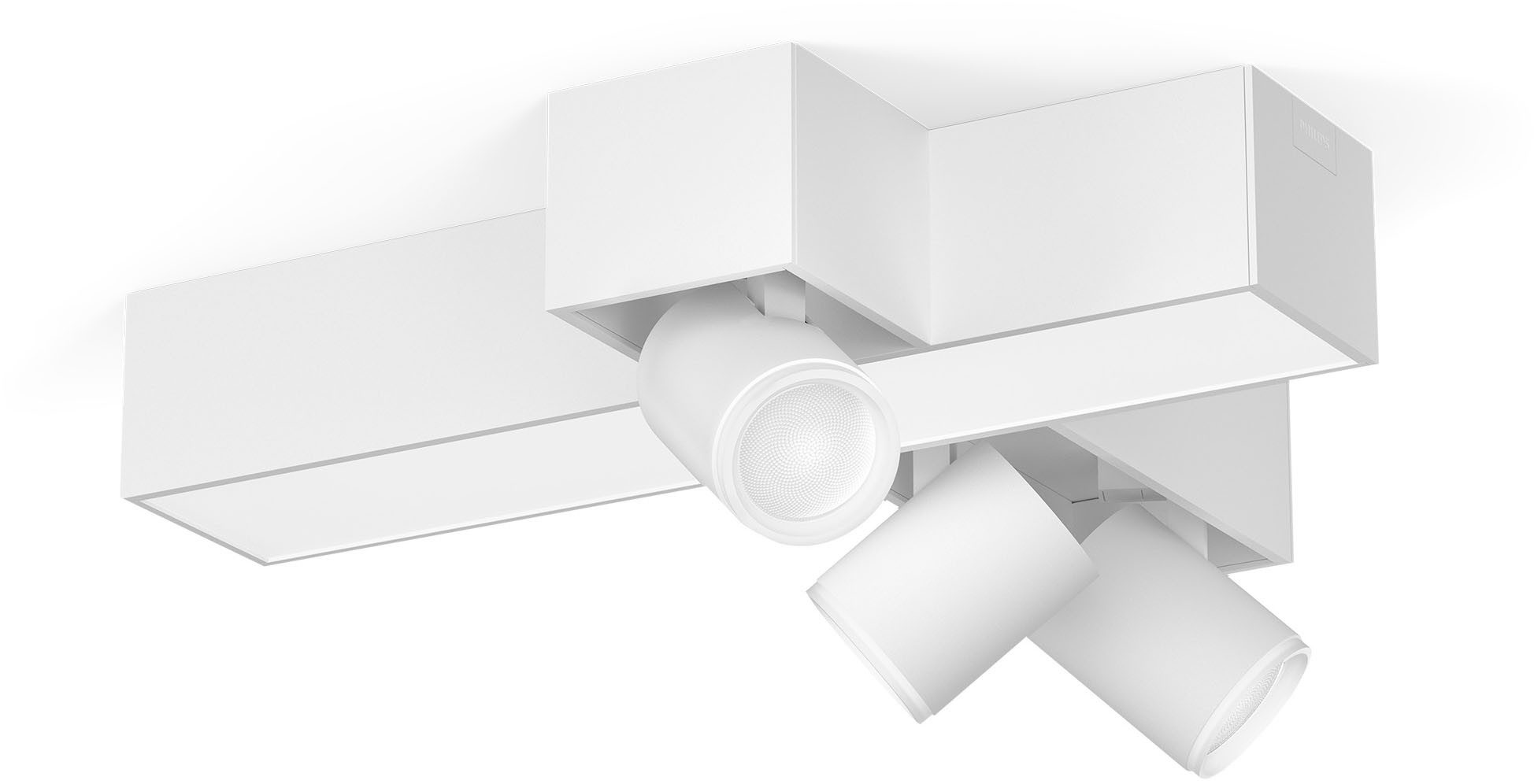 Philips Hue LED Deckenspot White & Color Ambiance Centris 3er Spot Cross-Design, Abschaltautomatik, Bluetooth, CCT - über Fernbedienung, Dimmfunktion, Farbsteuerung, Farbwechsel, Leuchtdauer einstellbar, Memoryfunktion, Nachtlichtfunktion, RGB, Smart Home, Timerfunktion, dimmbar über Fernbedienung, erweiterbar, mehrere Helligkeitsstufen, LED wechselbar, RGB