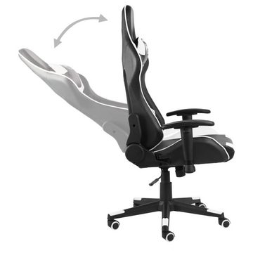 vidaXL Bürostuhl Gaming-Stuhl Drehbar Weiß PVC