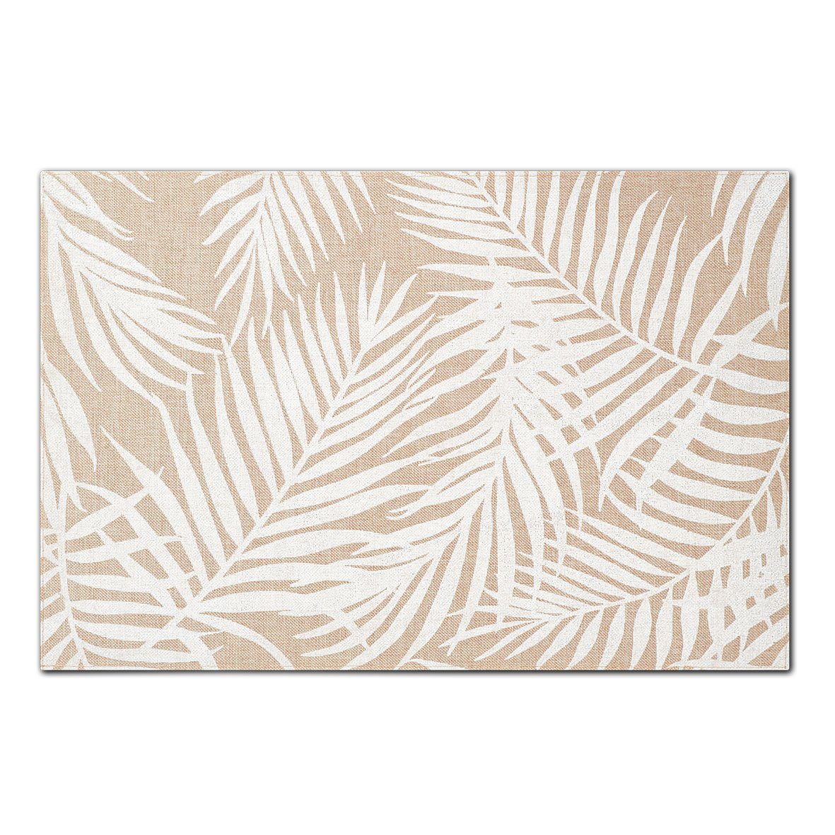 Platzset, Palme, Zeller Present, (1-St), Polyleinen, weiß, 45 x 30 cm (1 Stück)