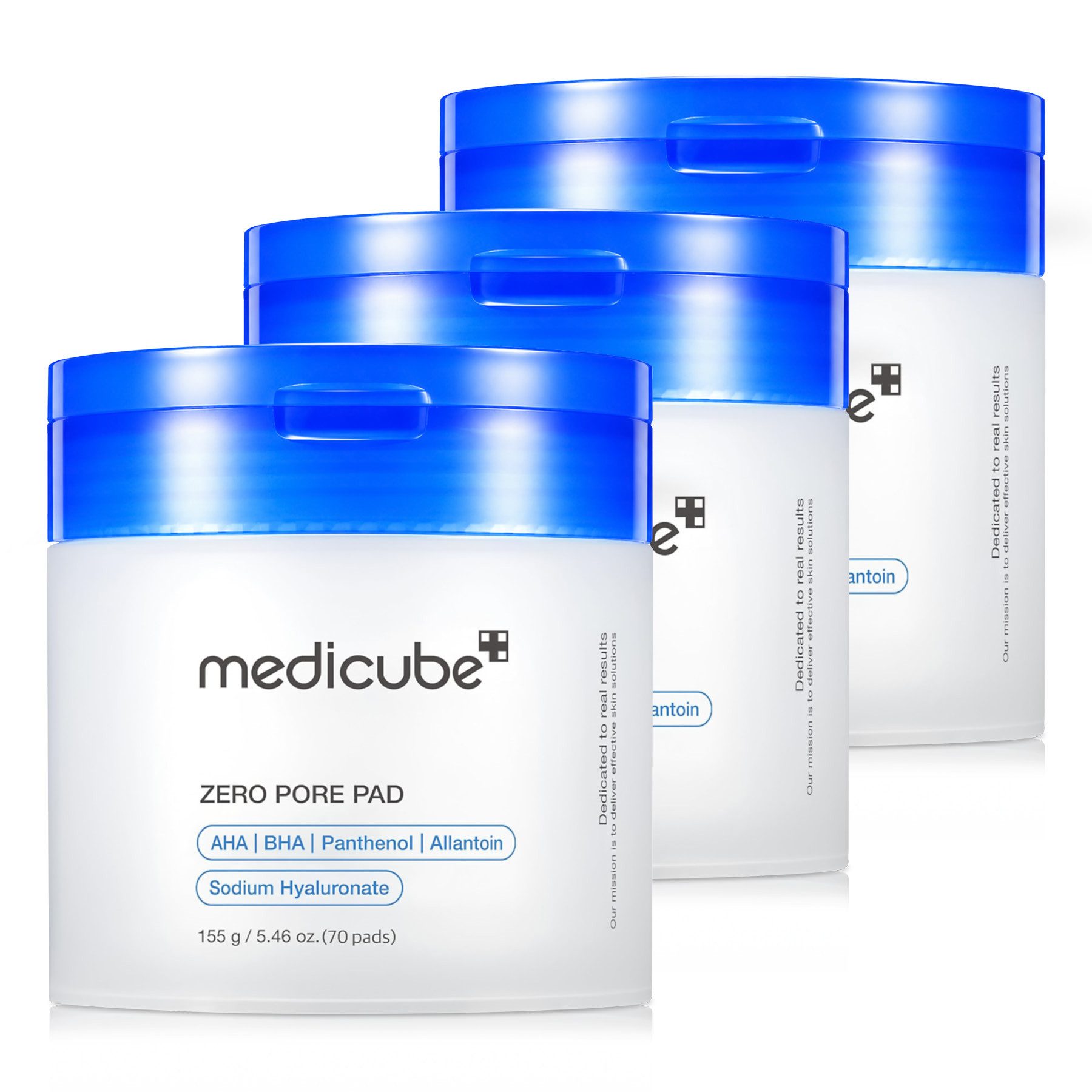 Medicube Gesichtswasser Toner-Pads Doppelseitige Reinigungspads Peeling Zero Pore Pad AHA BHA, 3-tlg., Gesichtsreinigung, Peeling, Porenentferner, Medicube, Pads