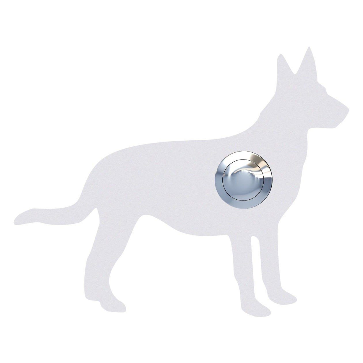 ''Emma'' Briefkasten Weiß Bravios Klingeltaster Hund
