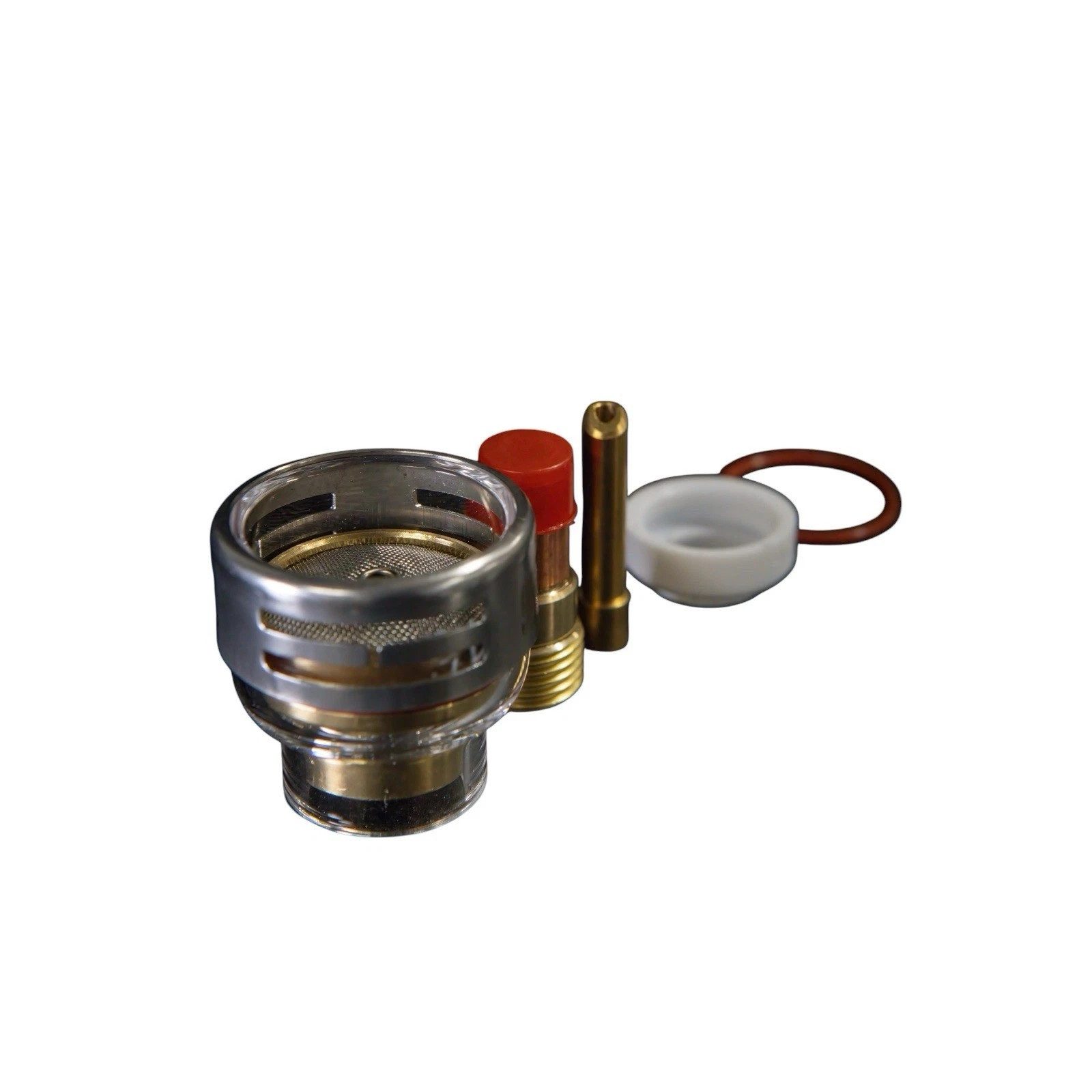 StahlFux Gasdüse Keramik-Düse Gasdüse, Spar-Set, 1-St., schweißen, Spezialglas mit Titanbeschichtung für freie Sicht