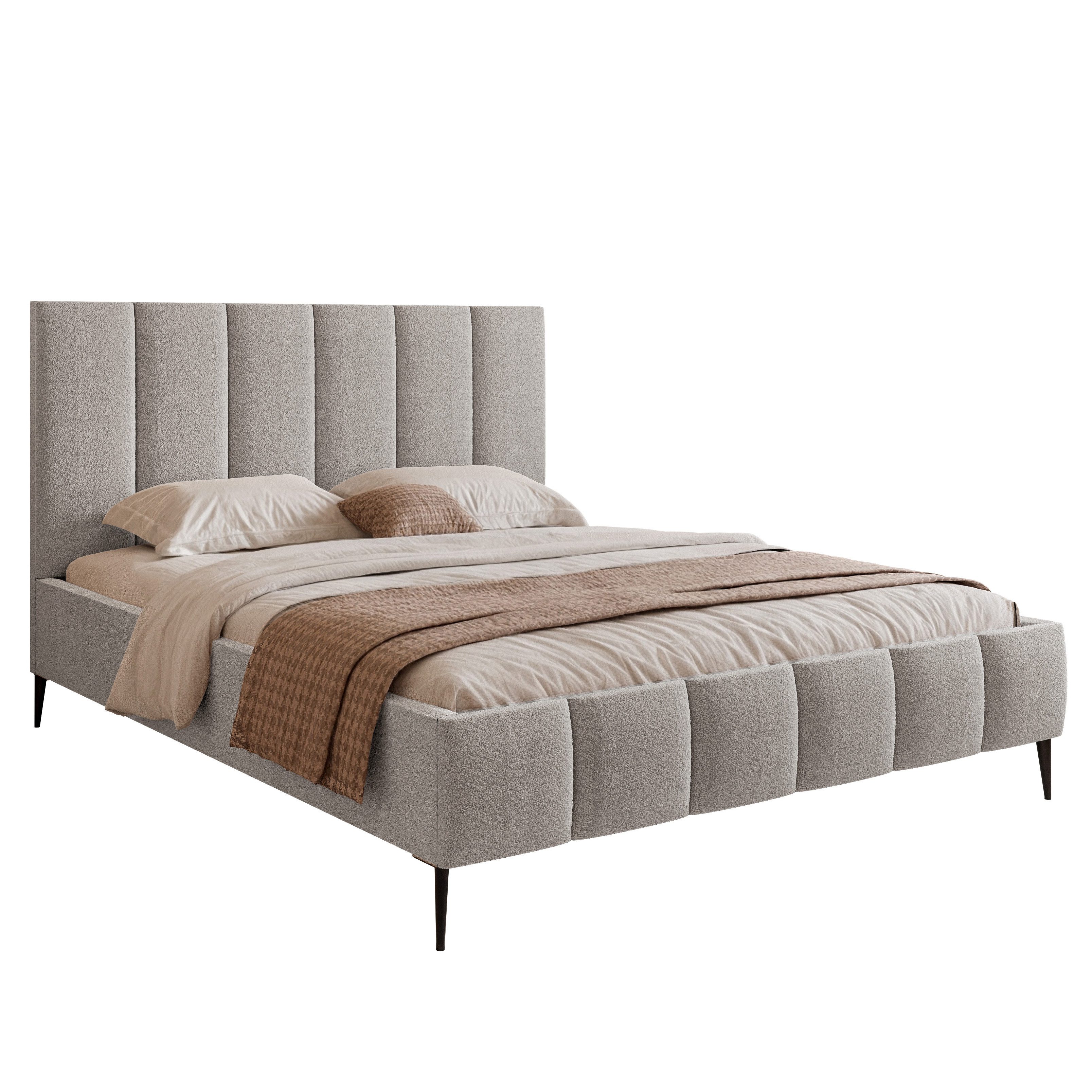 Goldstoff Polsterbett Elegantes Bett mit hohem günstig online kaufen