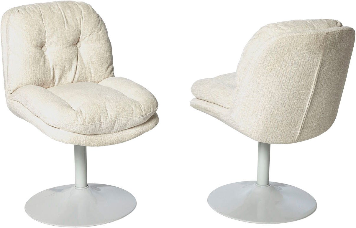 Jahnke Schalenstuhl KISS TWIST DUO, 2er Set, drehbar, gepolstert, Metallgestell, B:50,5xT:62xH:80 cm