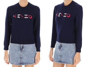 KENZO Strickpullover KENZO EMBROIDERED MULTICOLOR LOGO PULLOVER JUMPER PULLI SWEATER STRICK