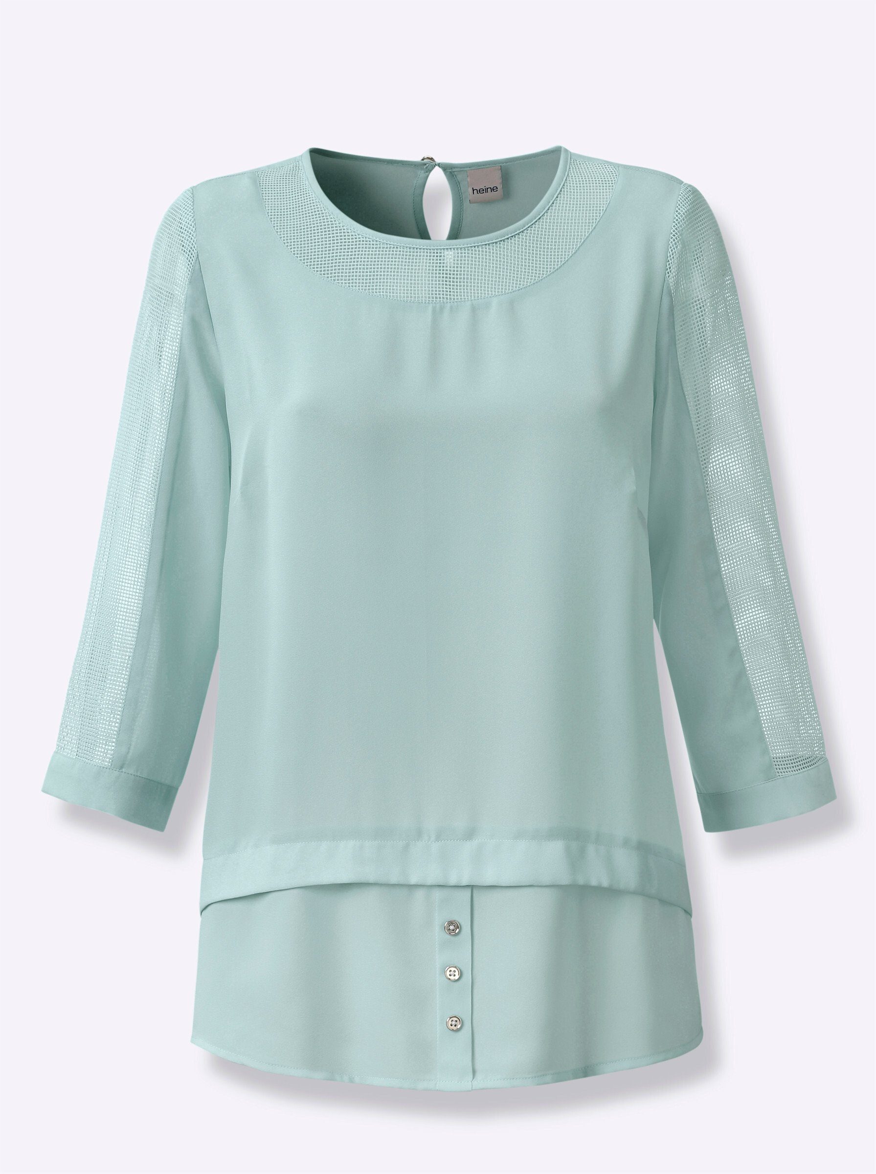 Klassische Bluse 2-in-1-Bluse 3/4-Arm