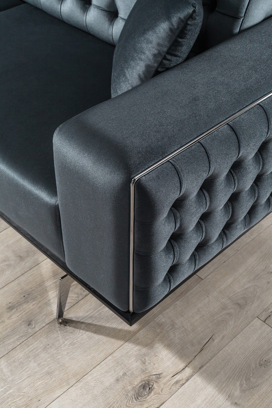 Möbel Luxus-Microfaser (100% Villa (Set, Polyester) Einzelsoffa), Polstergarnitur Hand Quality, TORRO, Made