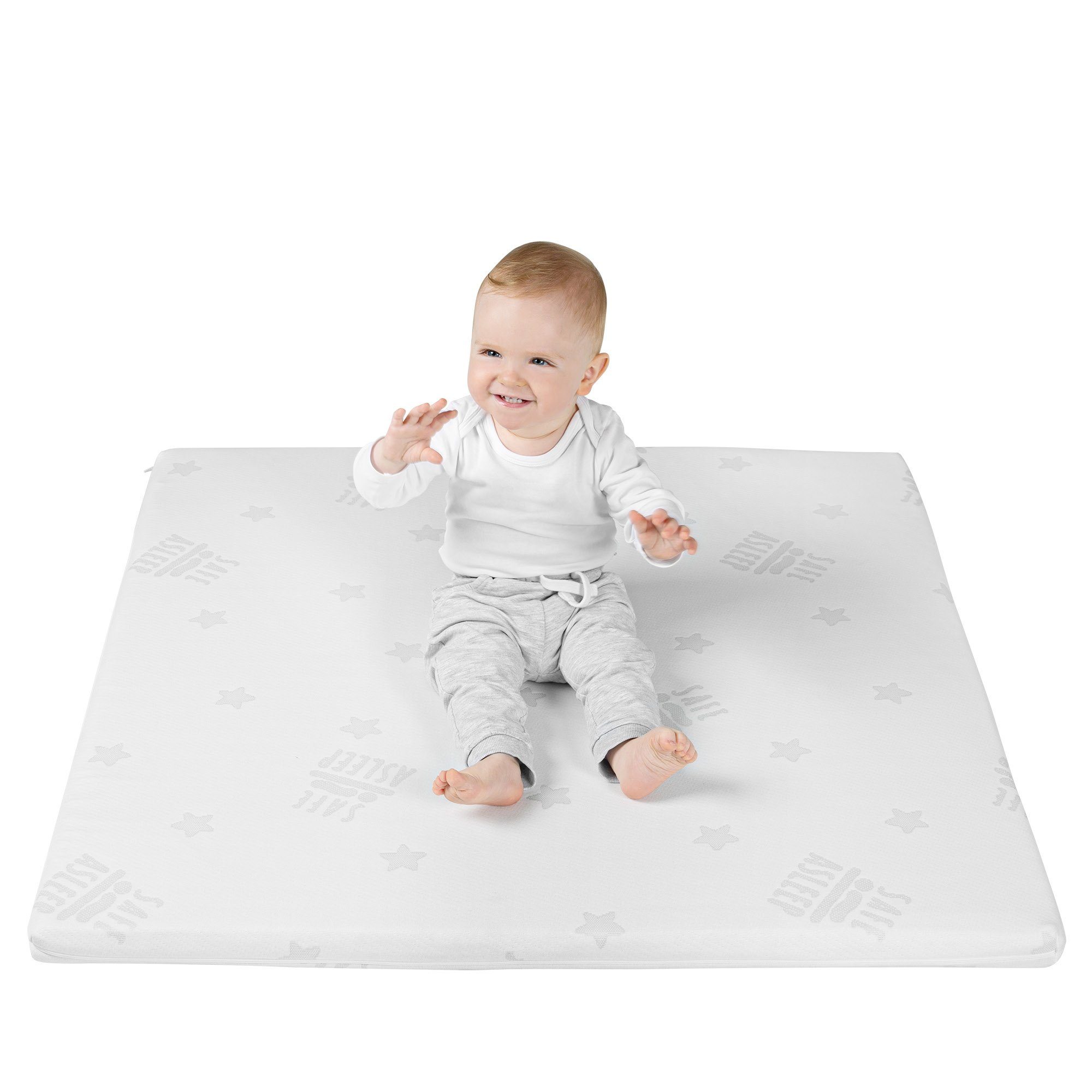 Laufgitter-Matratze safe asleep®, roba®, 4 cm hoch, für 6-eckige Laufgitter
