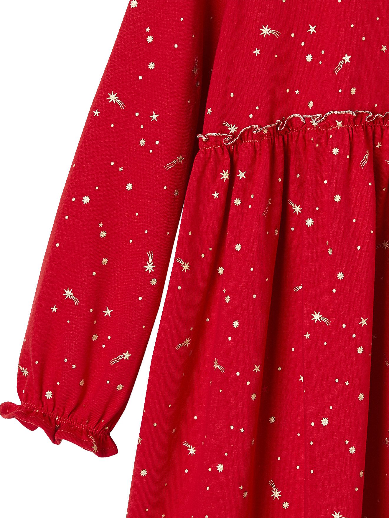 vertbaudet Minikleid Festliches Mädchen Kleid mit Glanzsternen