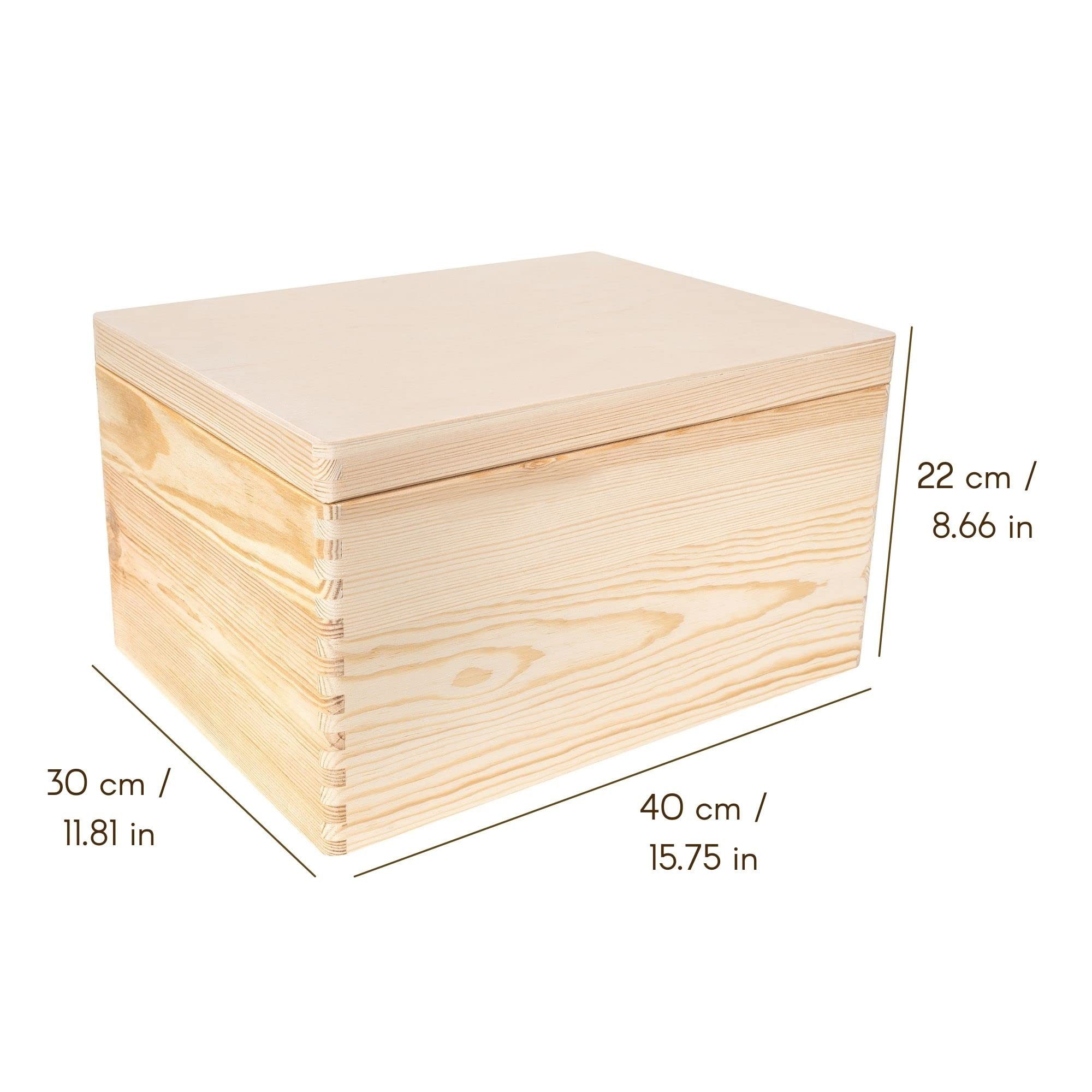 Creative Deco Aufbewahrungsbox mit Deckel 40x30x22 cm (1cm) – Bild 2 von 5