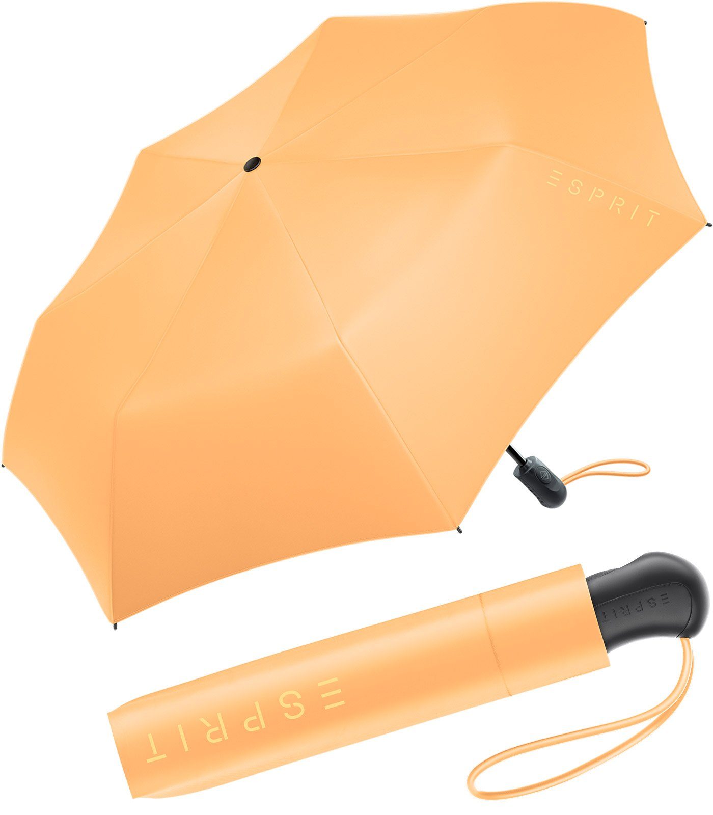 Esprit Langregenschirm Damen Easymatic Light Auf-Zu Automatik HW 2023, in den neuen Trendfarben - flax gelb