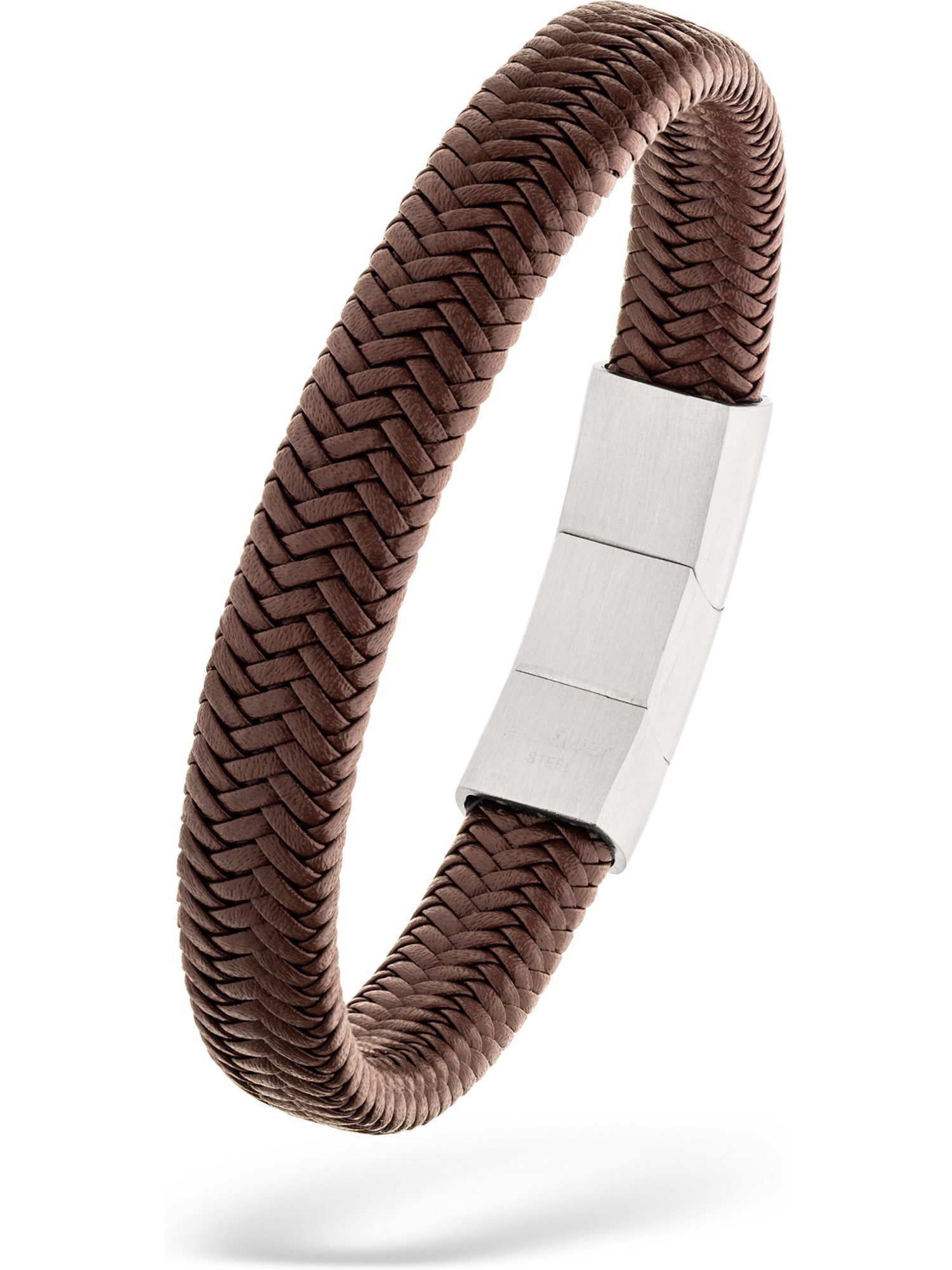 Armband S.Oliver Herren-Armband Edelstahl, Leder