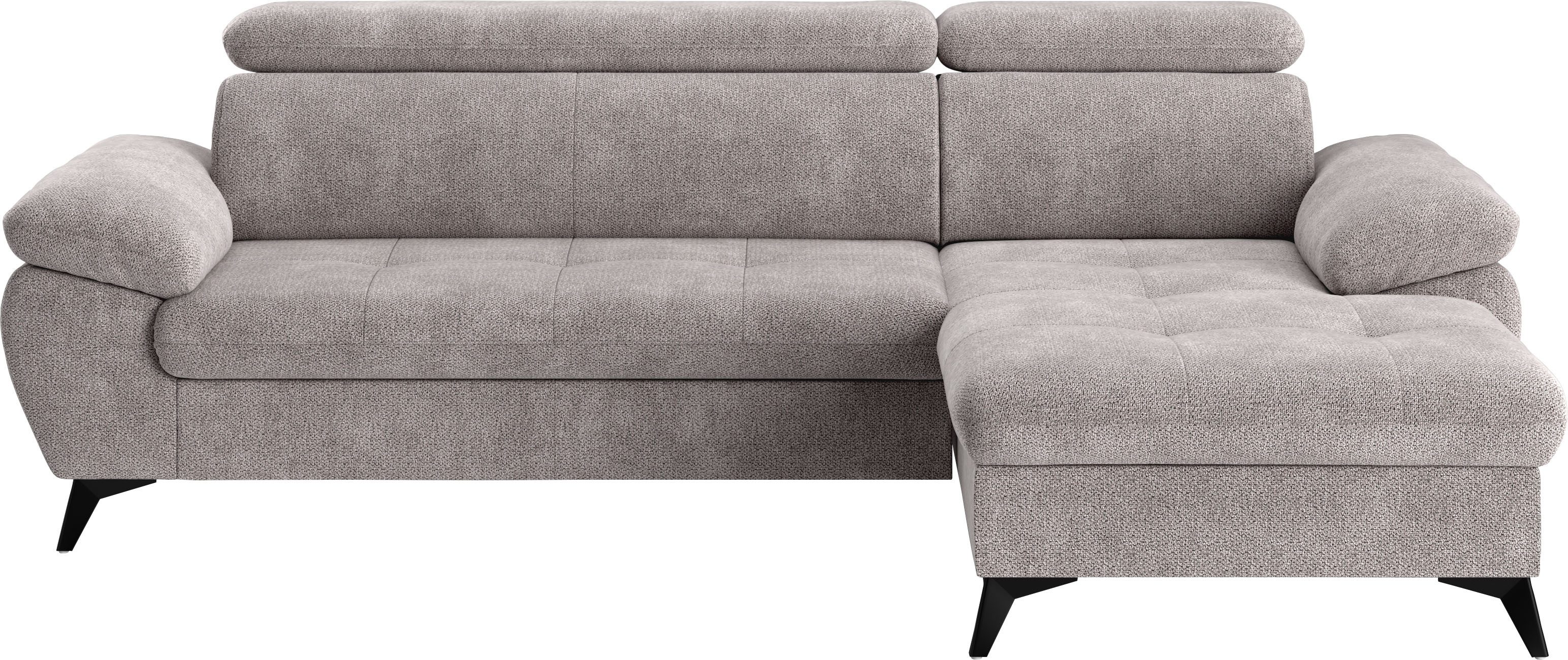 COTTA Ecksofa Hudson L-Form, mit Kopfteilverstellung, günstig online kaufen