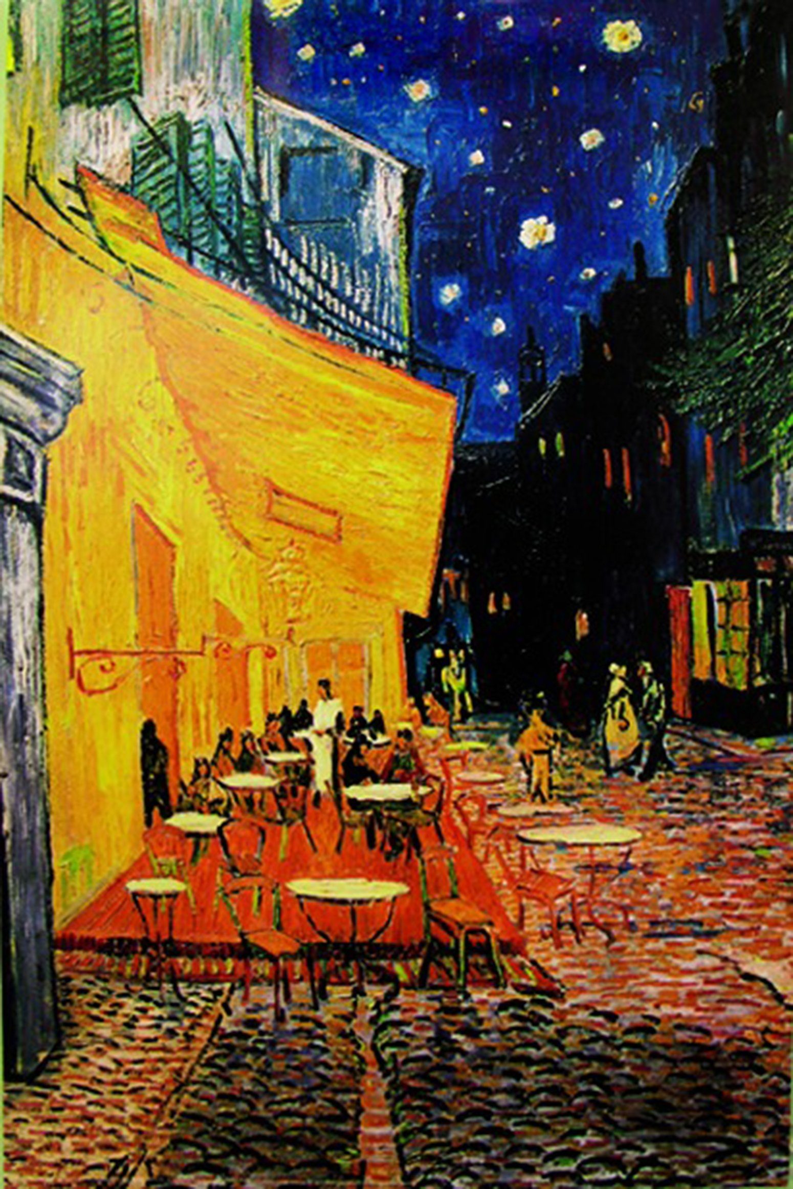 Close Up Poster Terrasse de Cafe la nuit Poster Vincent Van Gogh 61 x 91,5  cm