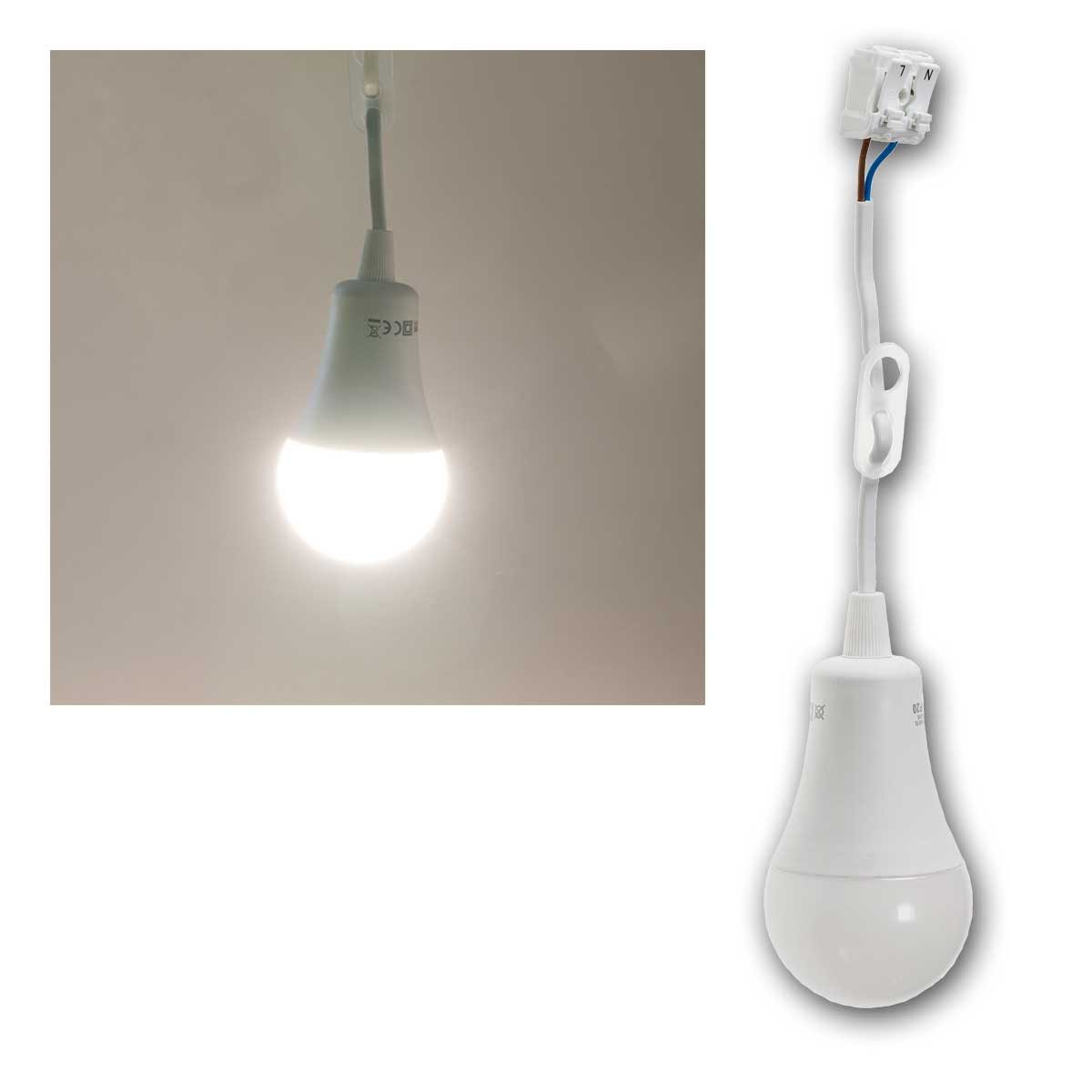 ChiliTec LED Arbeitsleuchte Baustellen-Leuchte A60 mit 15cm Kabel 12W, 1130lm, neutralweiß