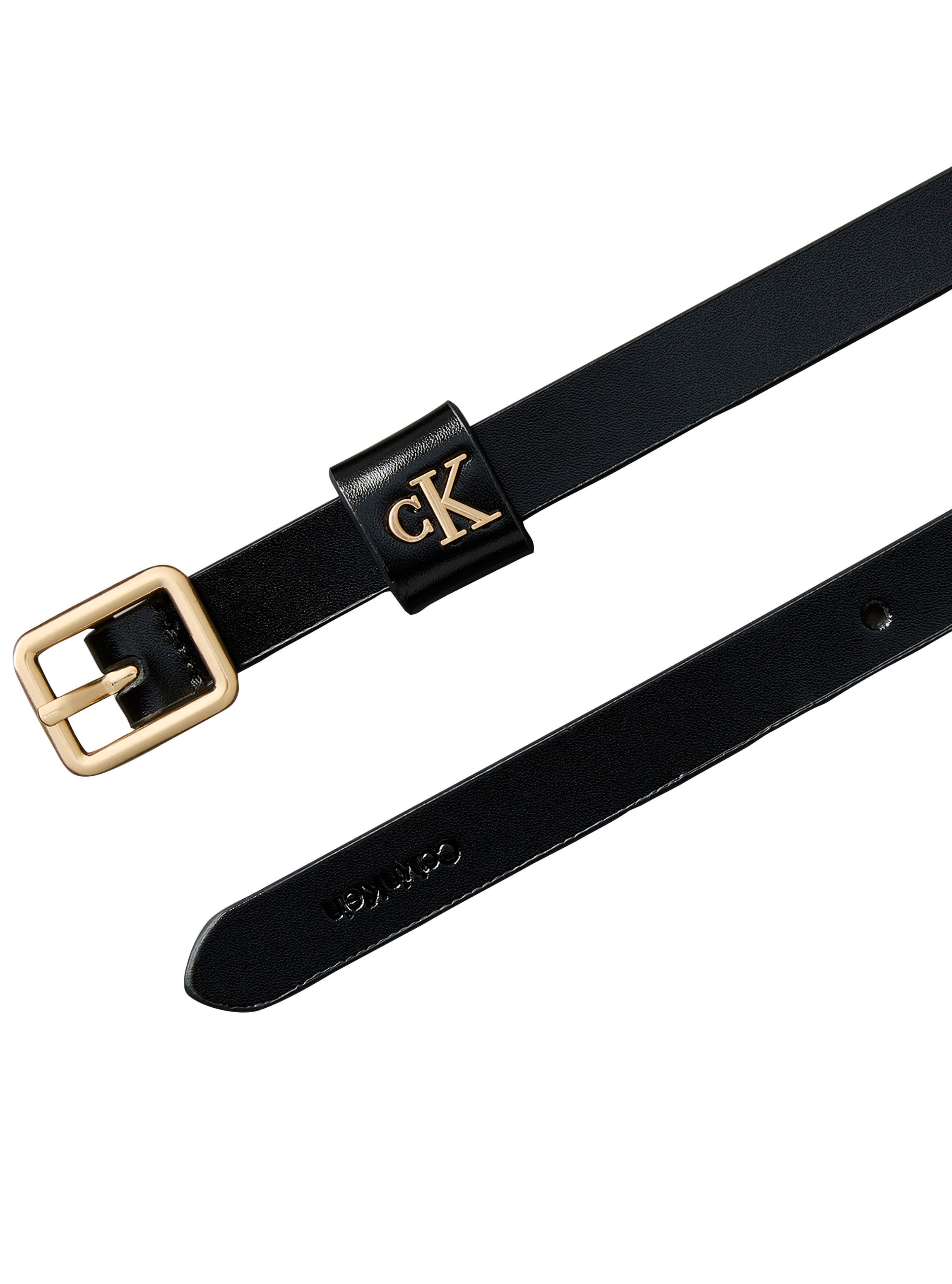 Calvin Klein Ledergürtel SQUARE BUCKLE CK LOOP 15MM Regular fit und größenverstellbar